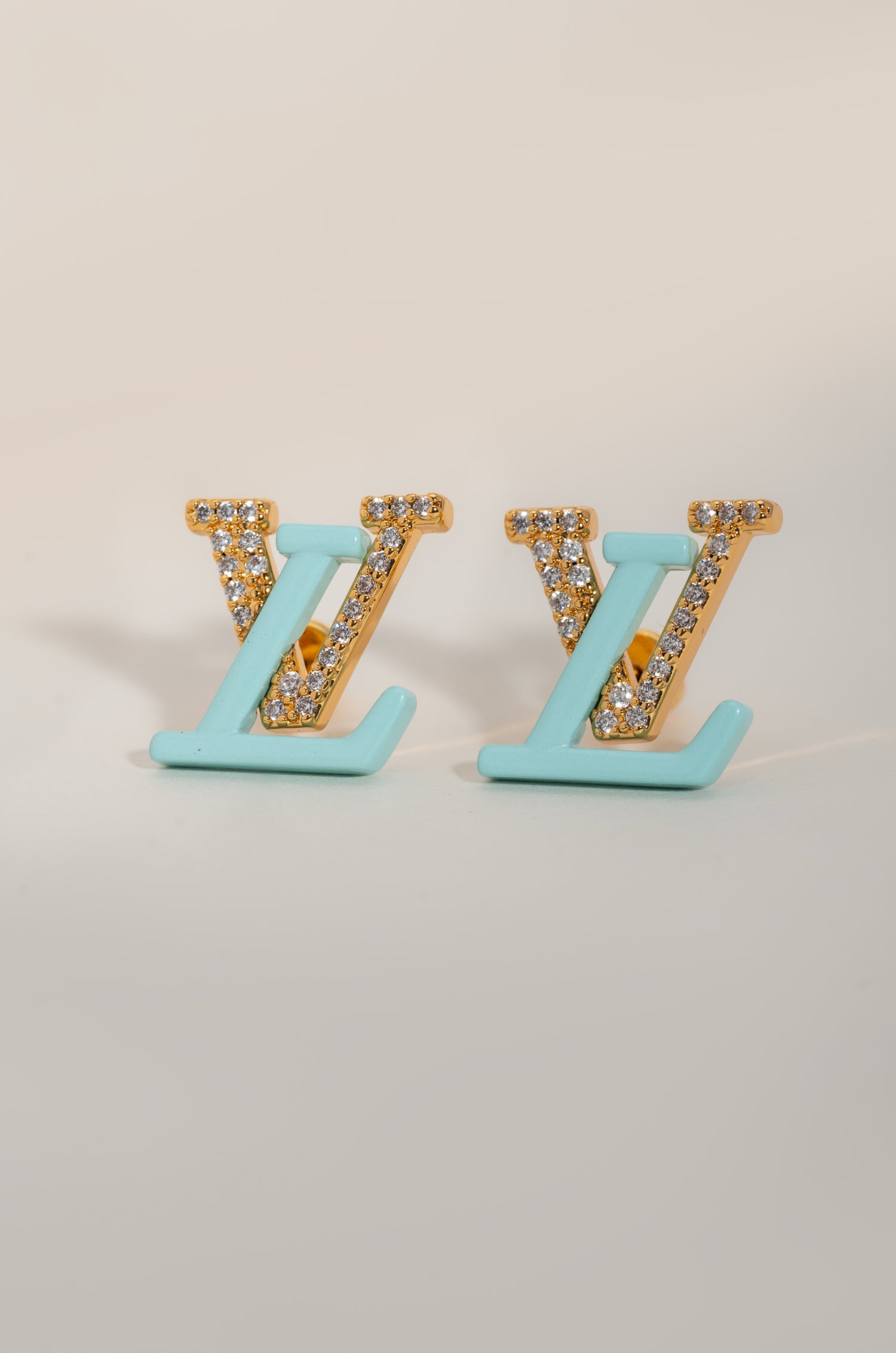 Dazzling Sky Blue Mark Elvy Studs