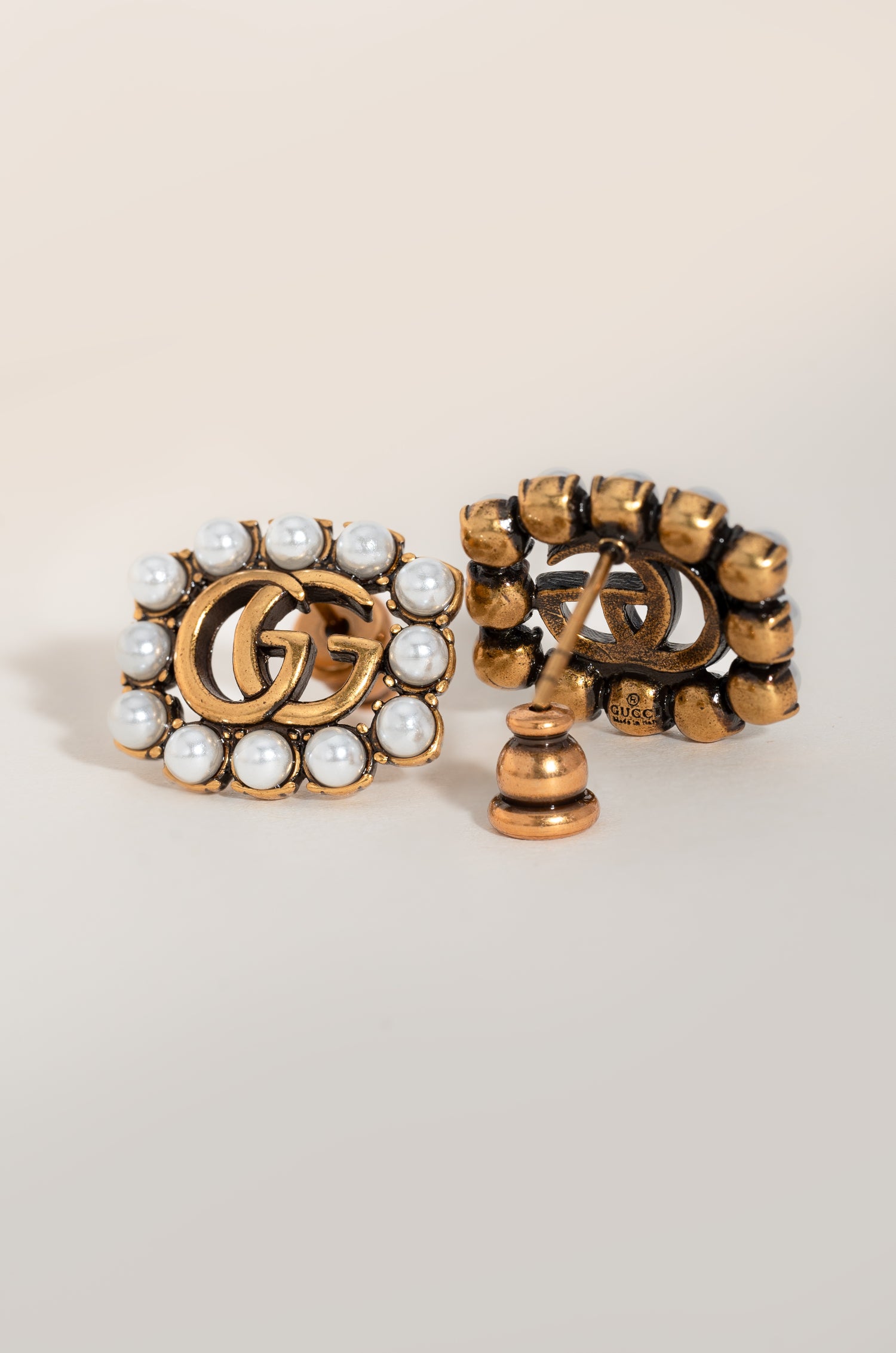 Pearl Orbs Guchi Studs