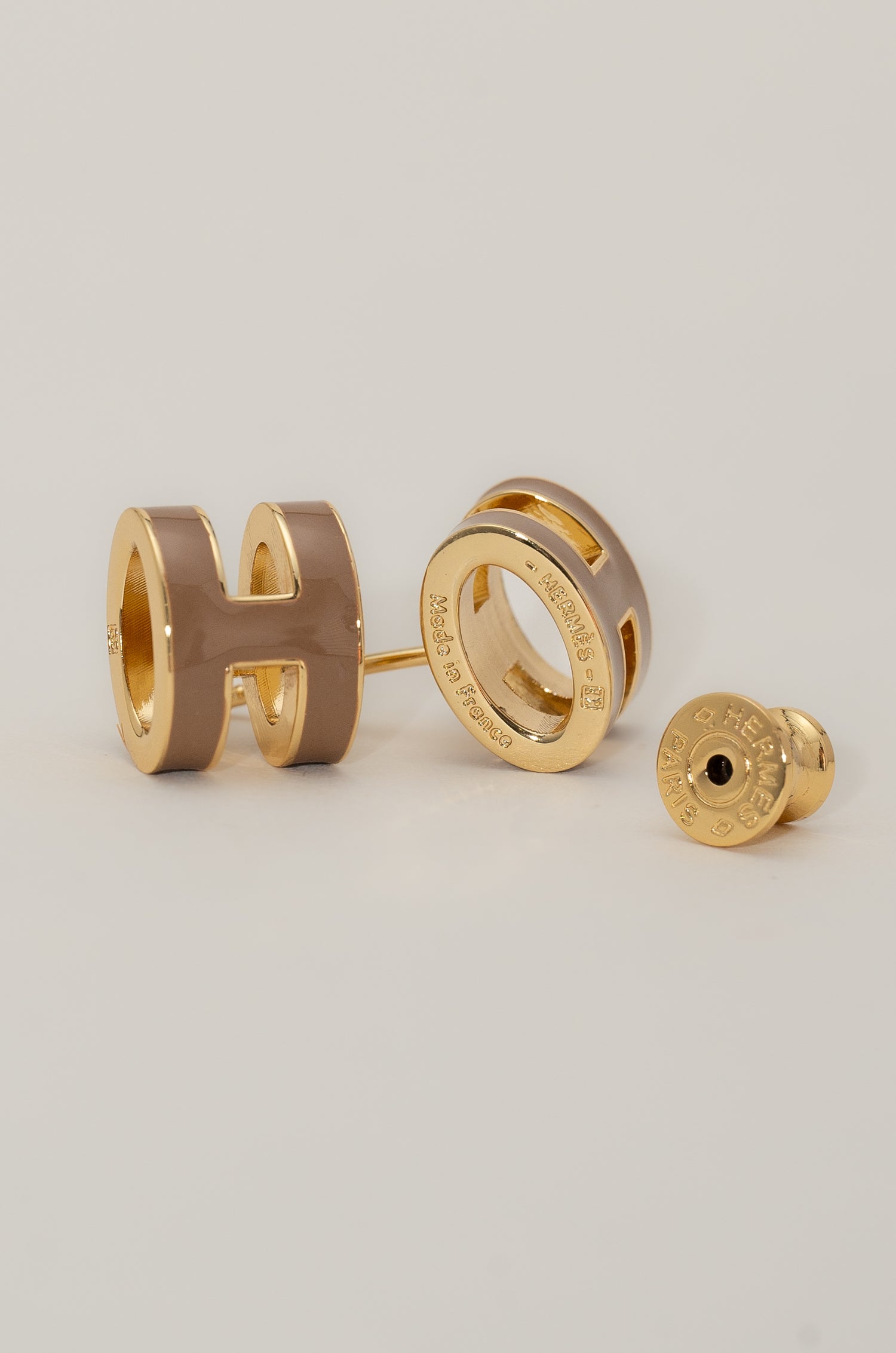 Brown Barrel Luxe Hermie Studs
