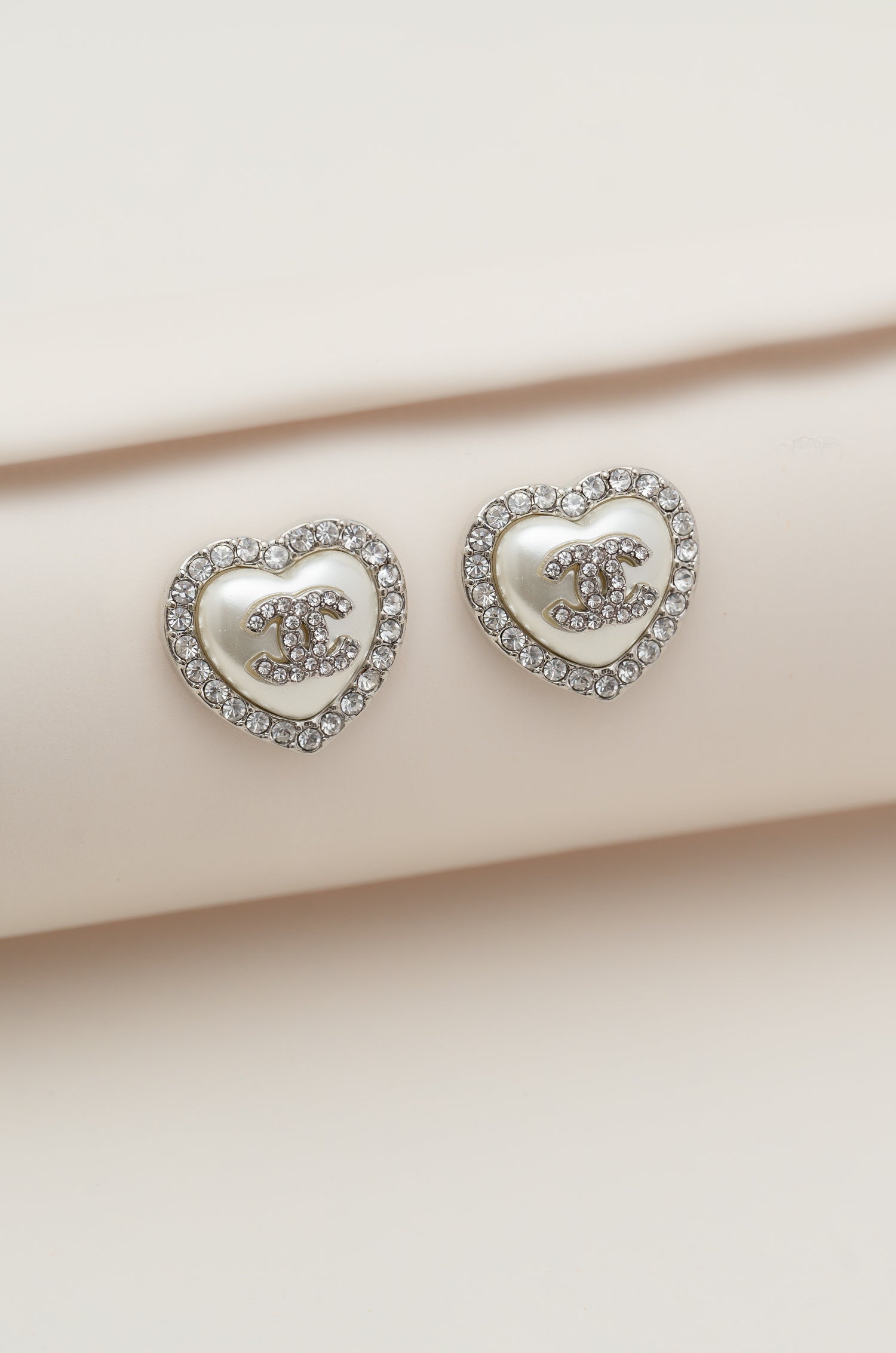 Tiny Heart Shanel Studs