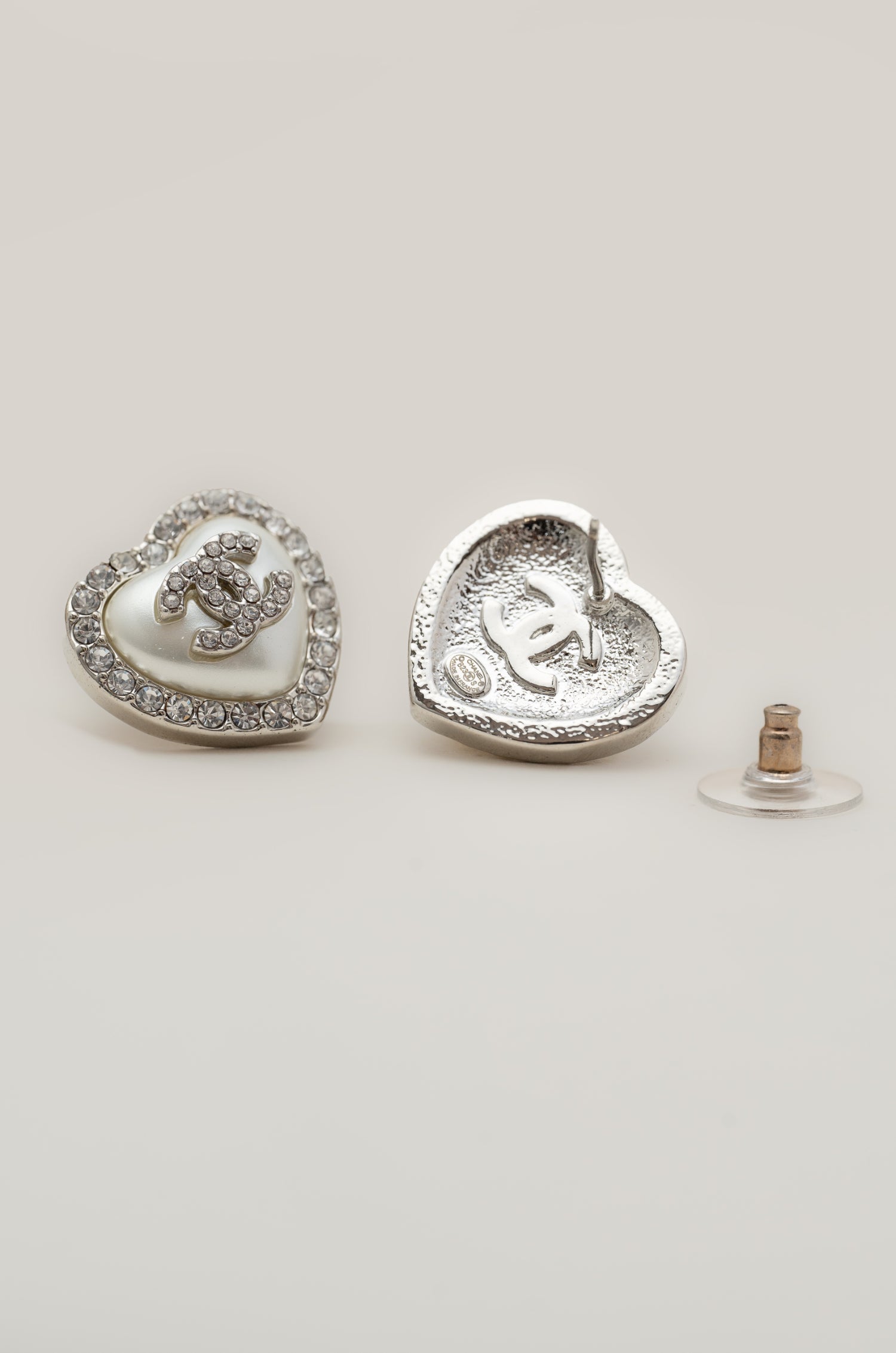 Tiny Heart Shanel Studs