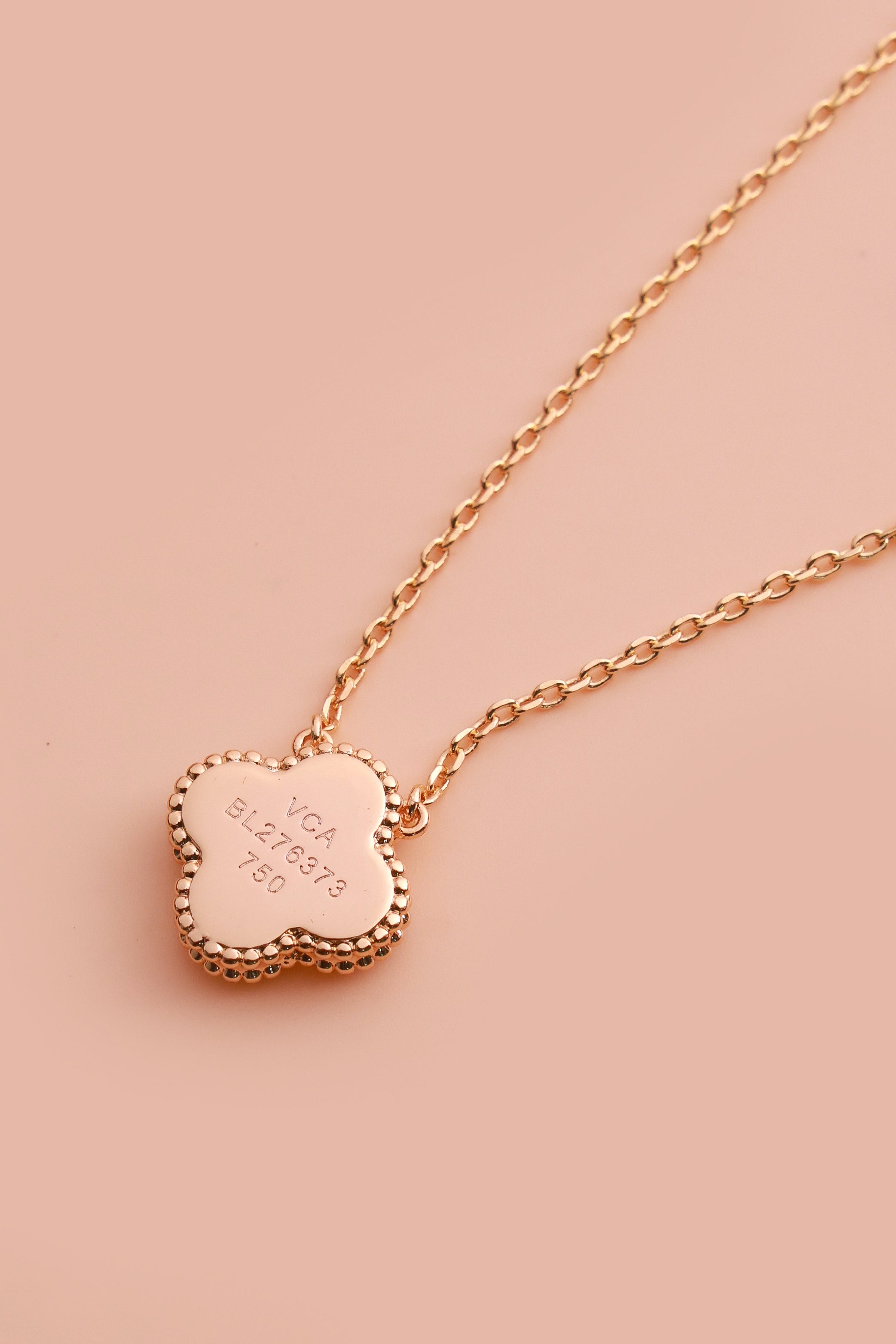 Pink Gem Clover Van Chief Neckchain