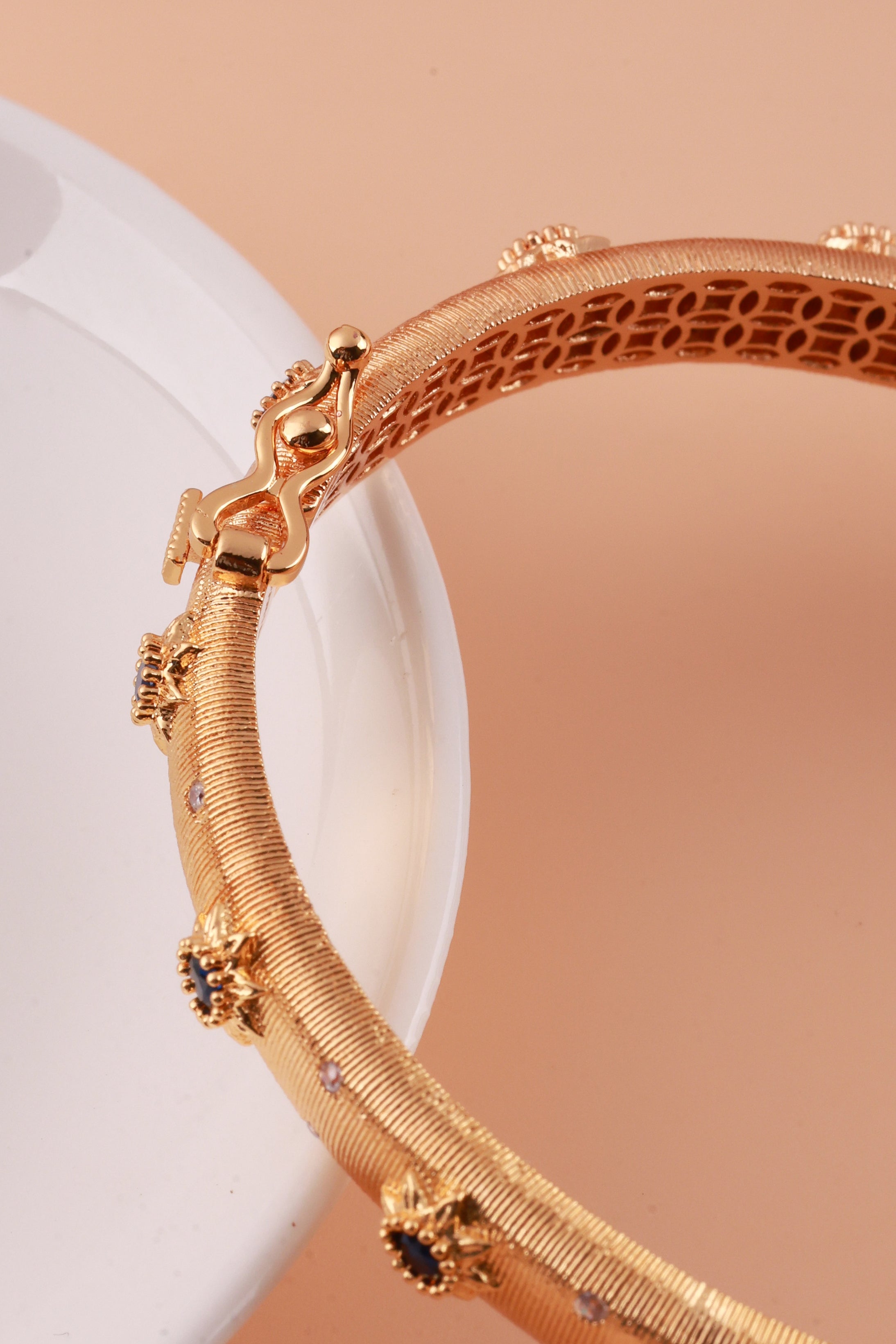 Golden Bluestone Charm Buccell Bracelet
