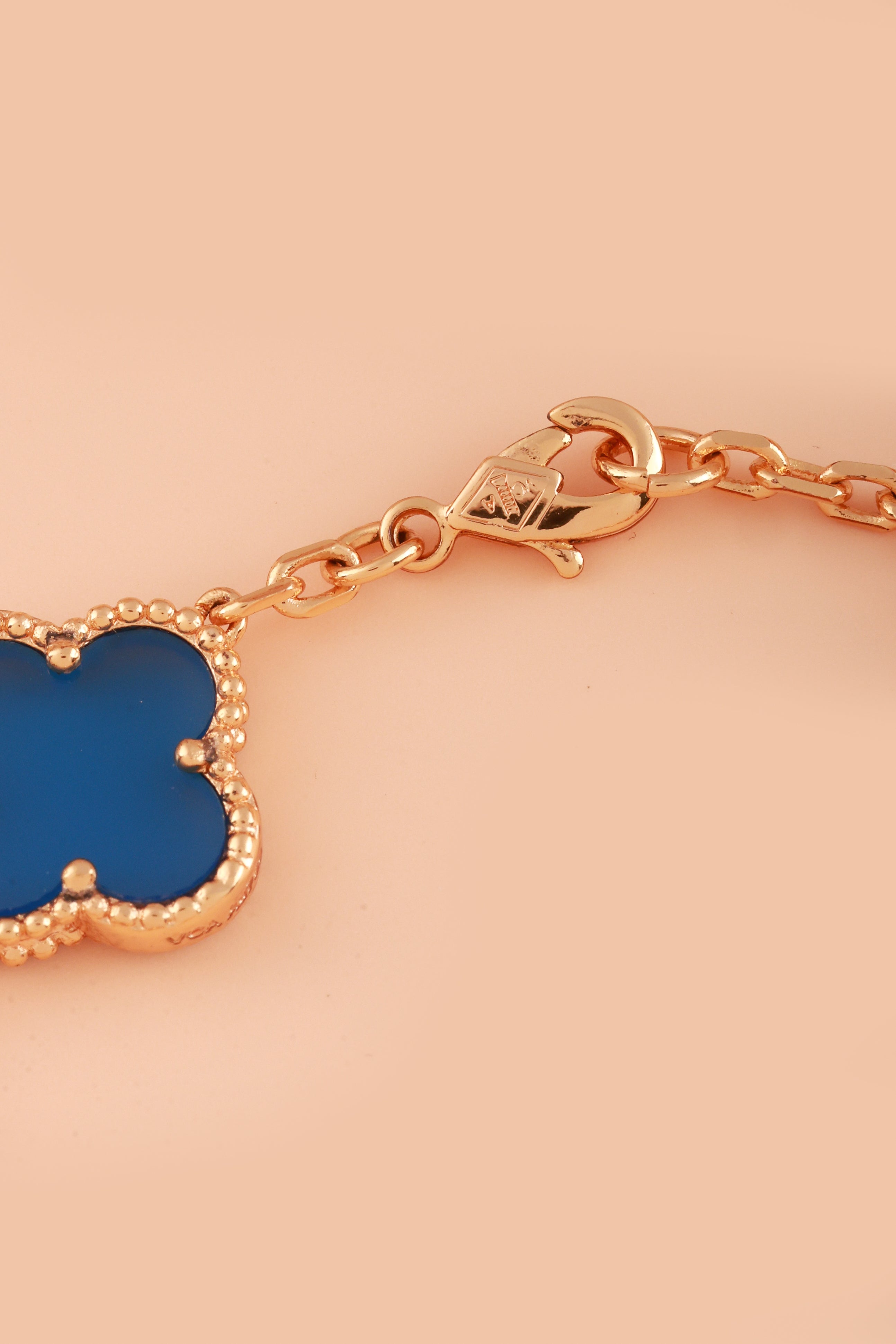 Blue Enamel Blossom Van Chief Bracelet