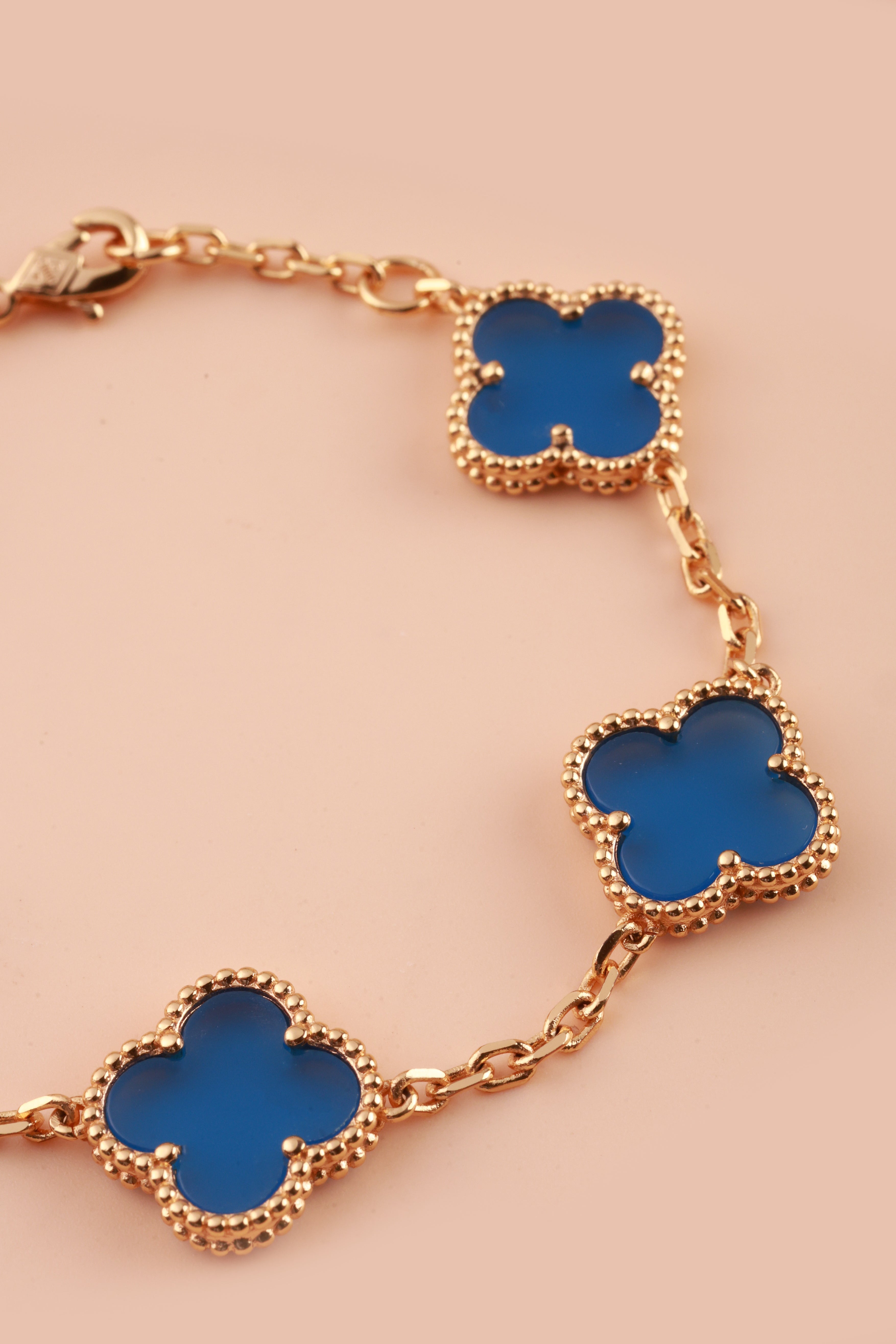 Blue Enamel Blossom Van Chief Bracelet
