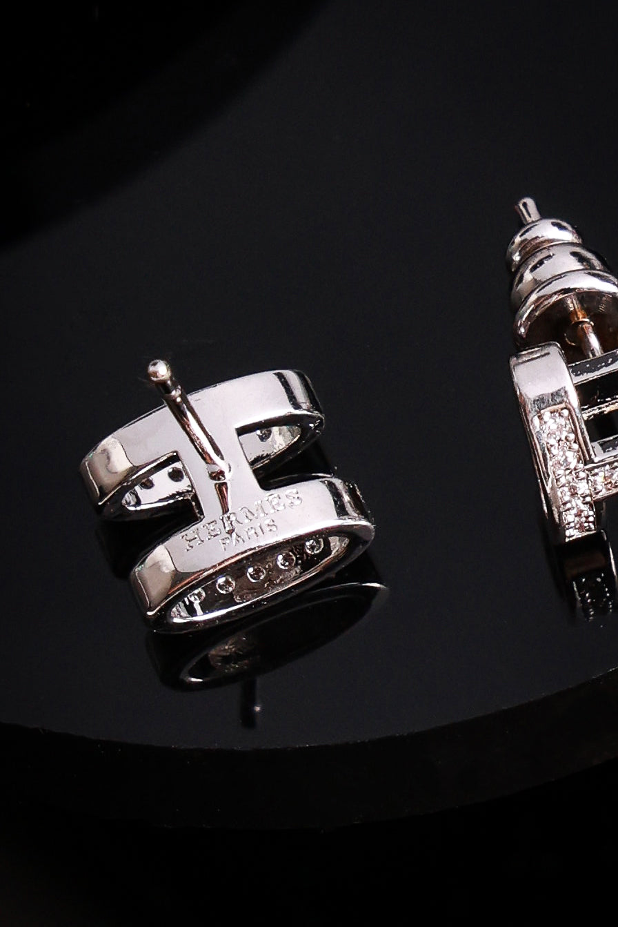 Silver Barrel Luxe Hermie Studs