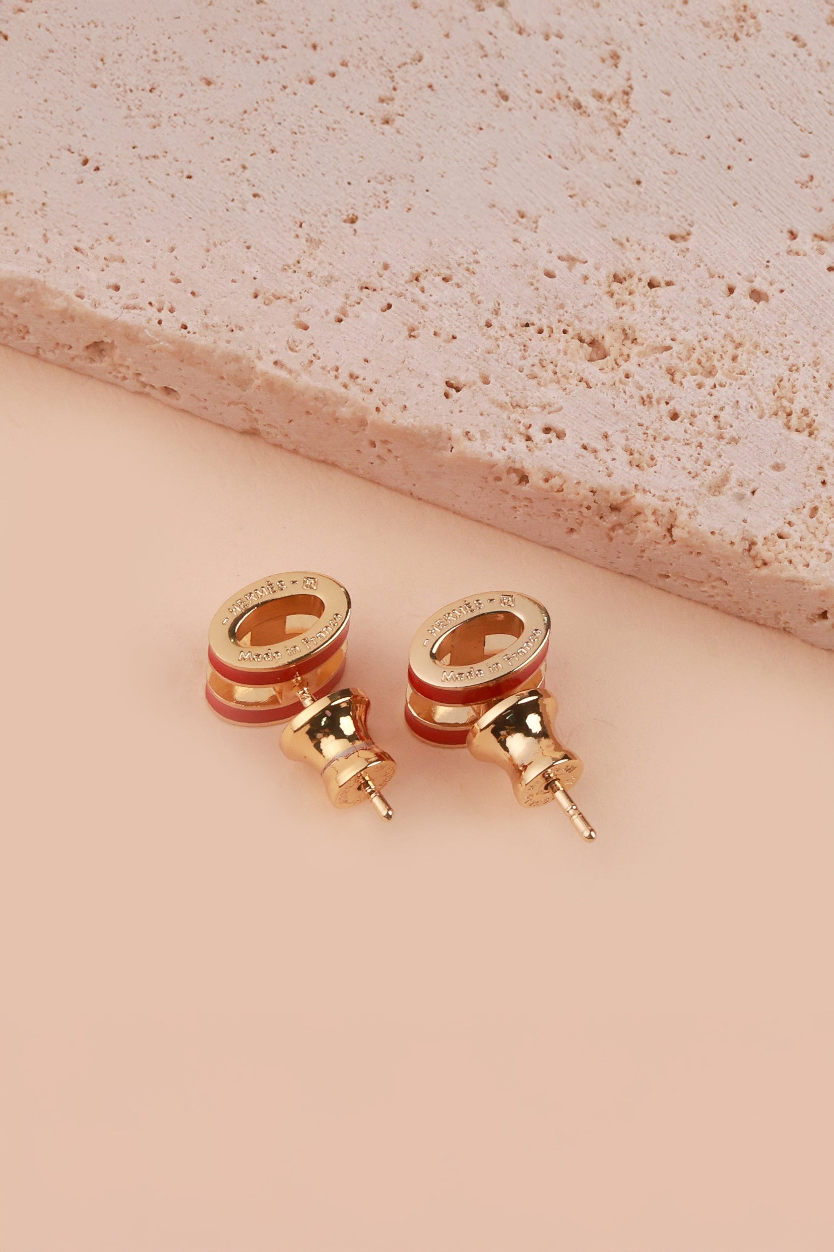 Crimson Red Barrel Luxe Hermie Studs