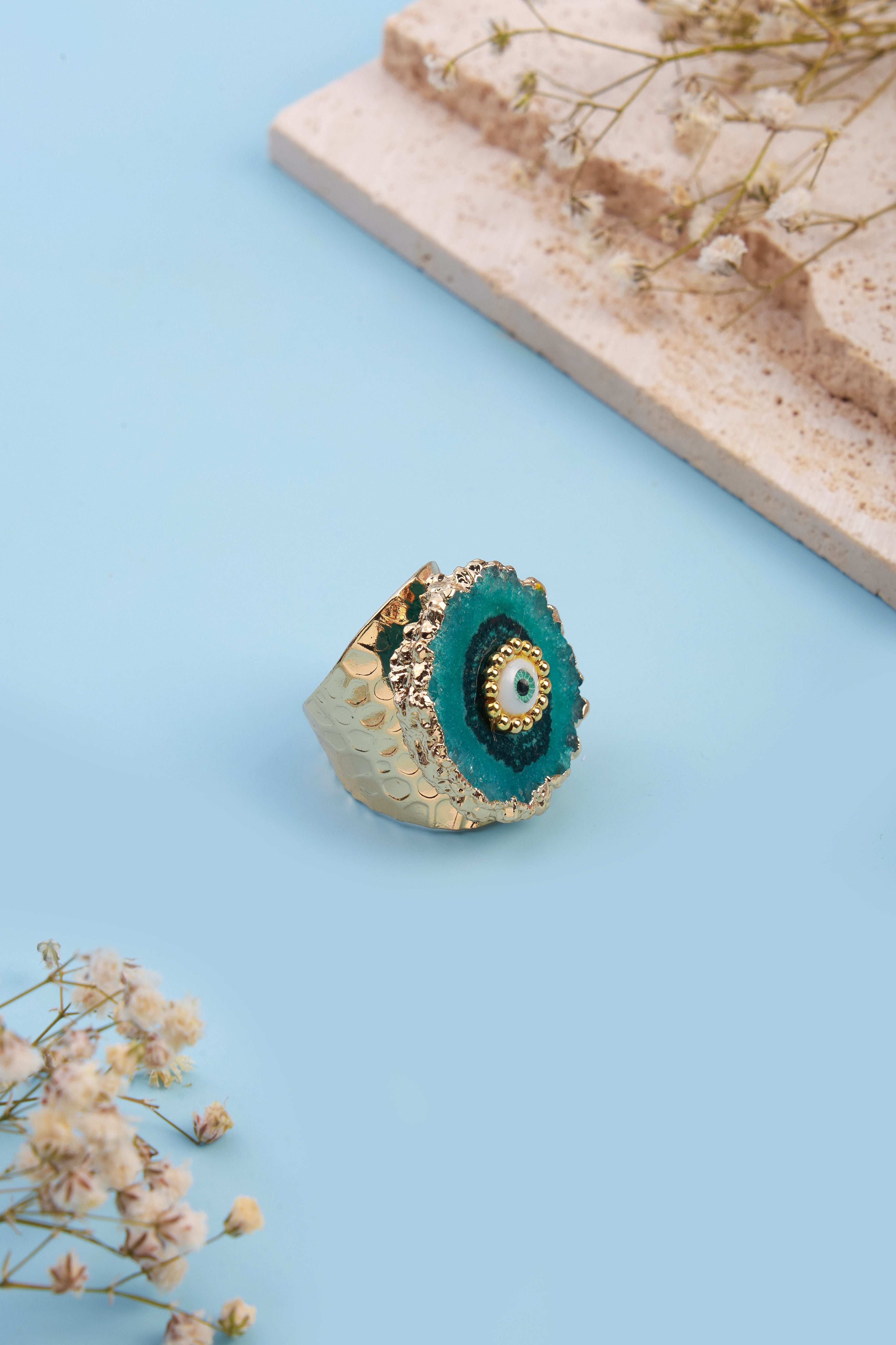 Eyedra Dark Teal Ring