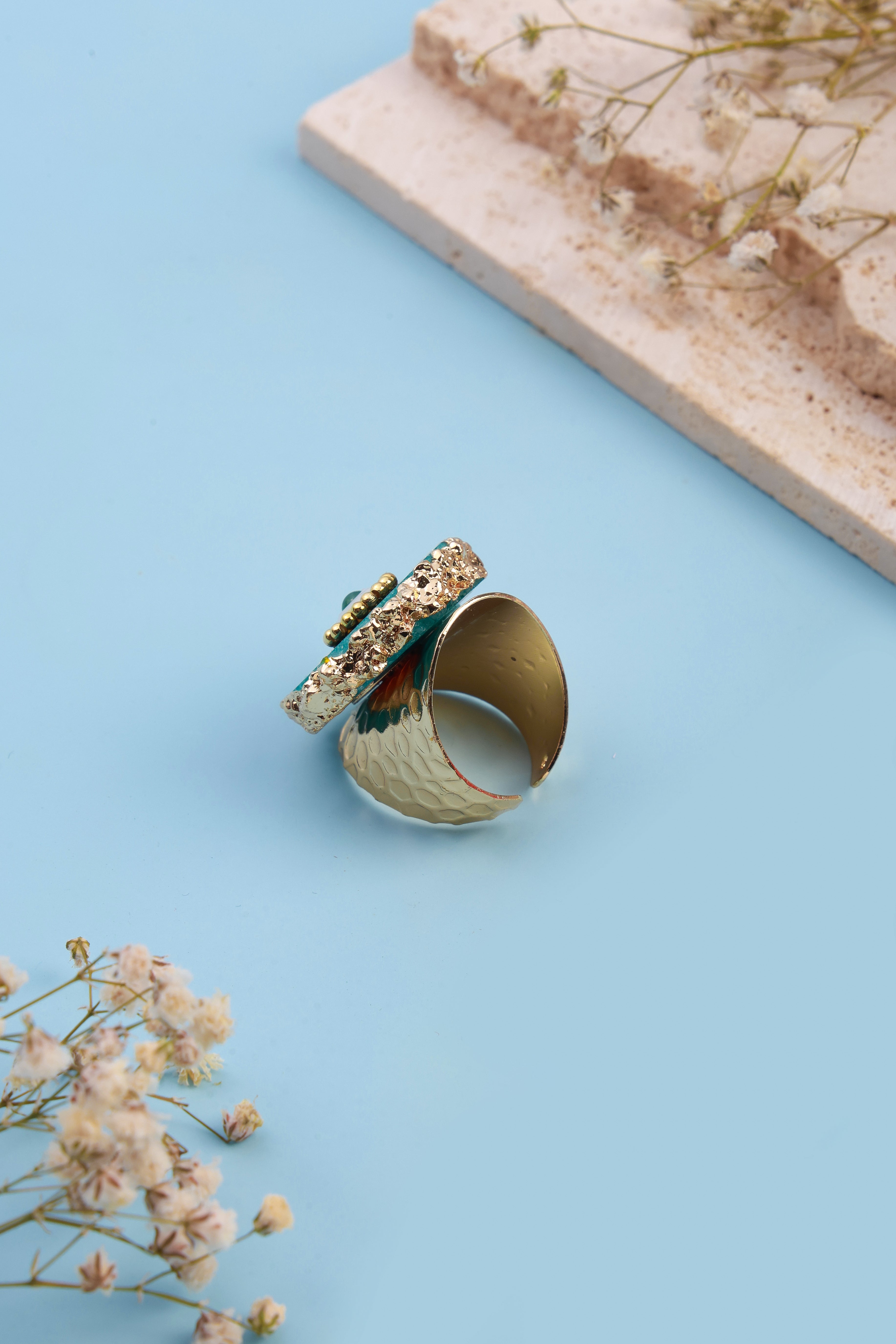 Eyedra Dark Teal Ring