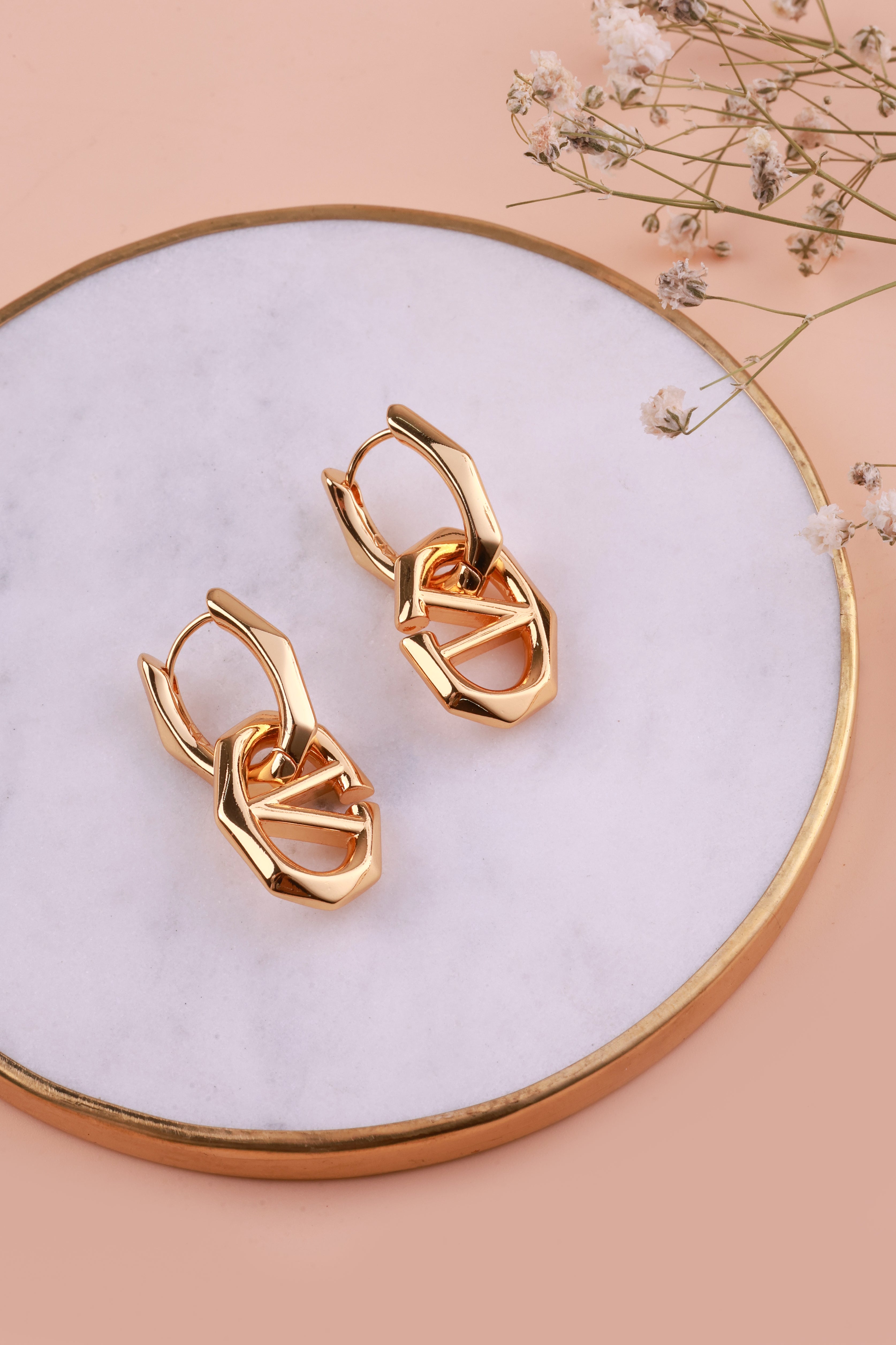 Amber Shine Valentine Earrings