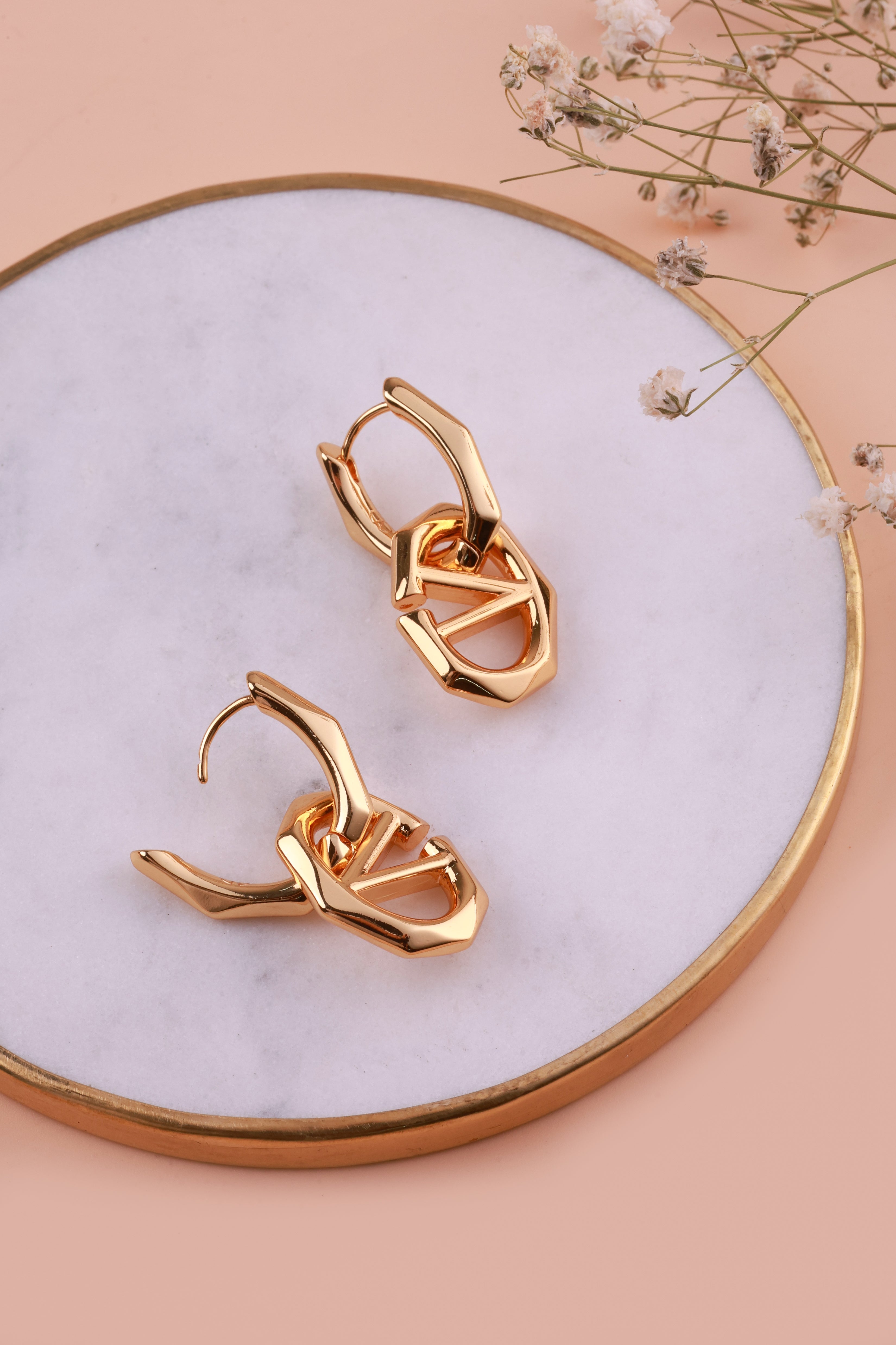 Amber Shine Valentine Earrings