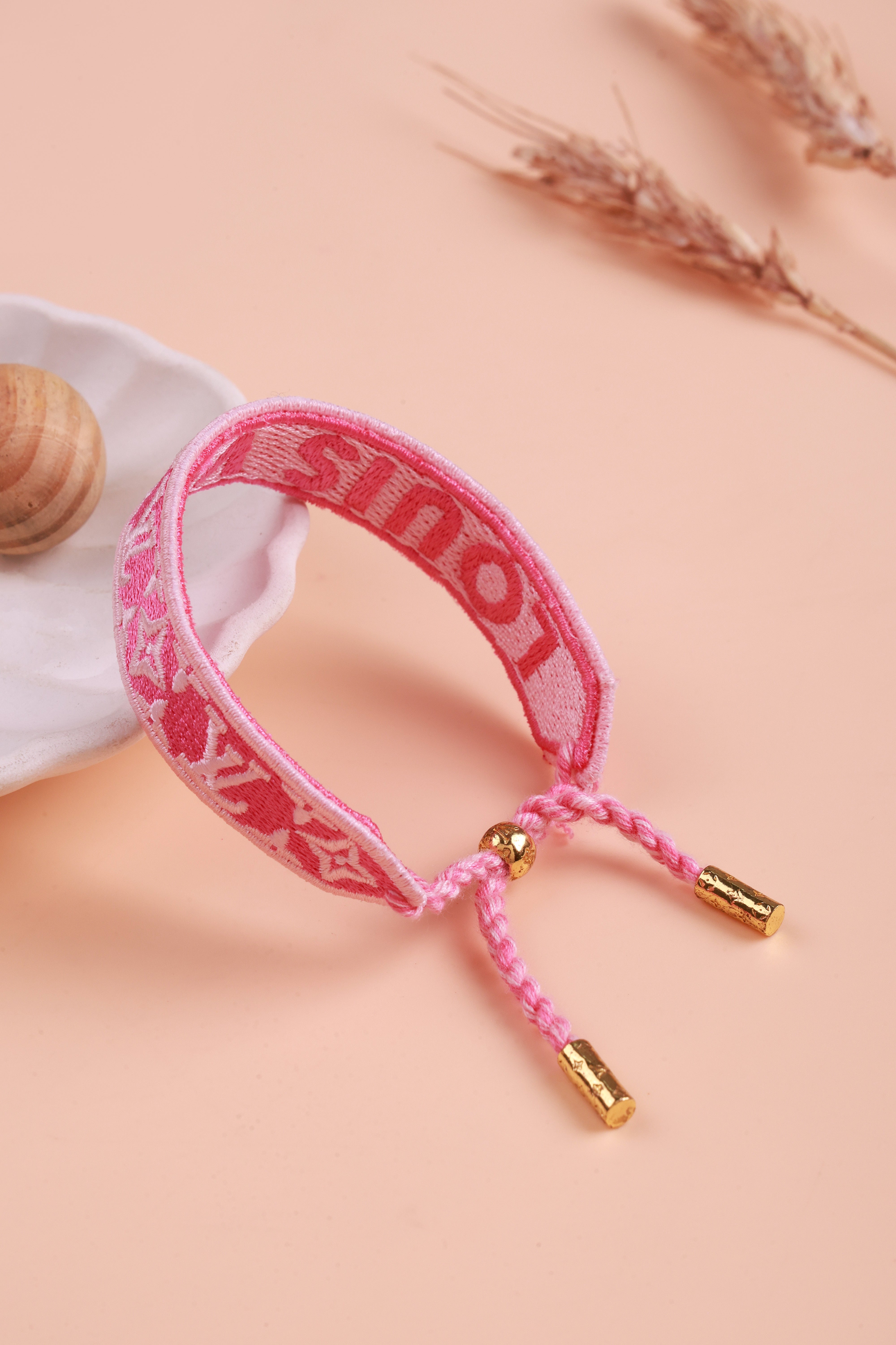 Luxe Pull String Pink Elvy Bracelet