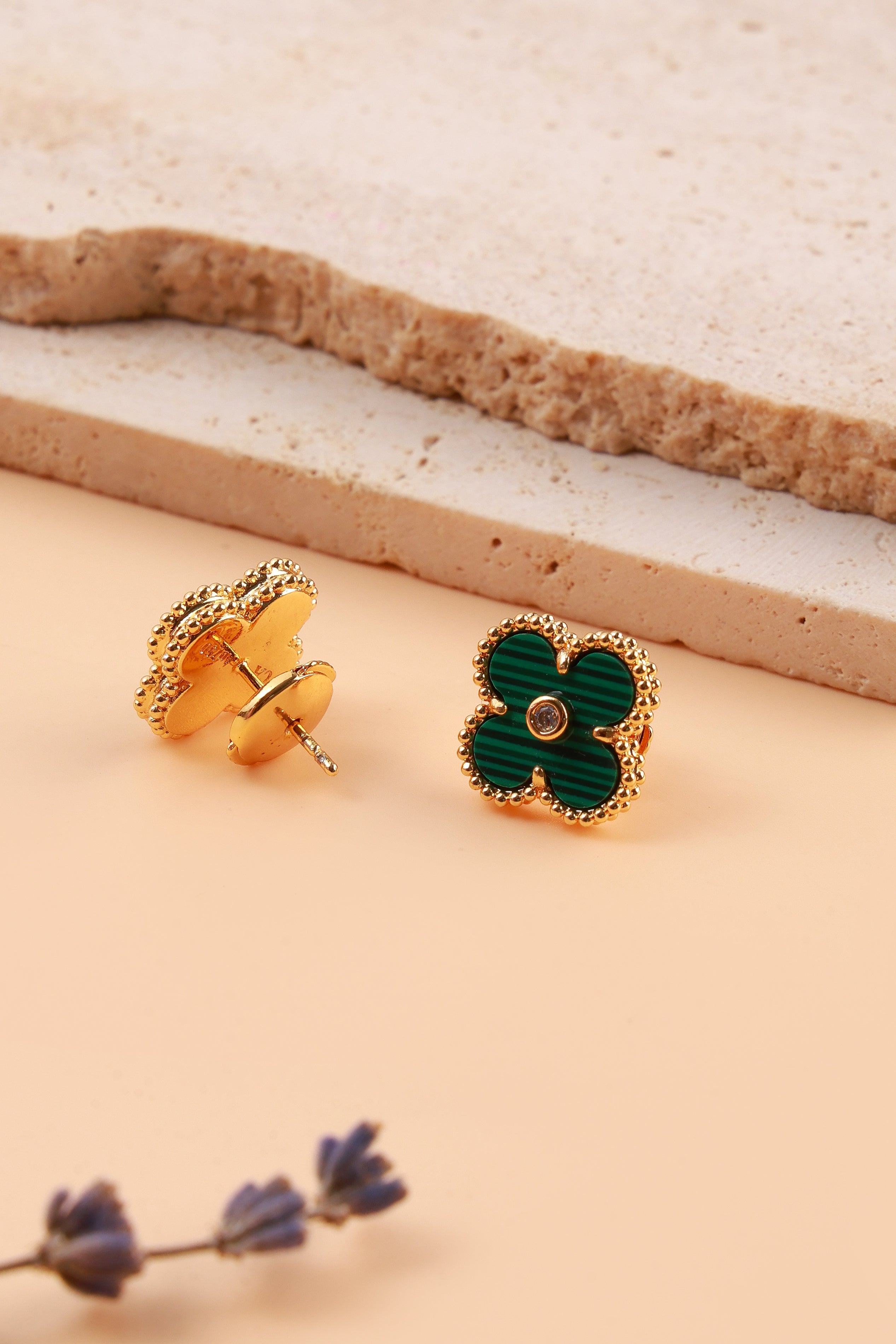 Golden Clover Studs