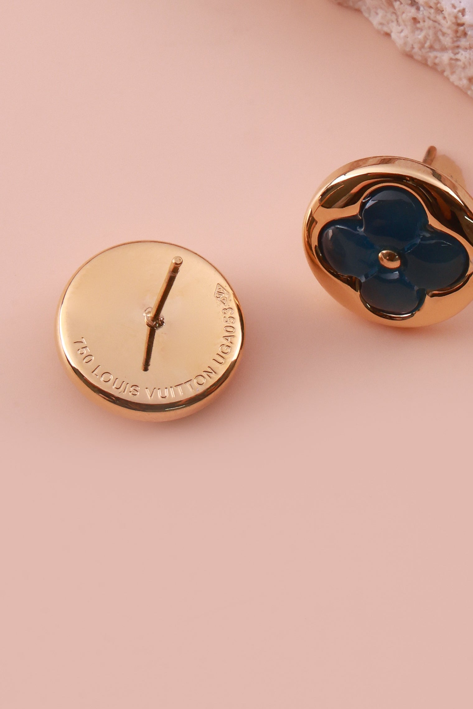 Blue Floral Elvy Studs