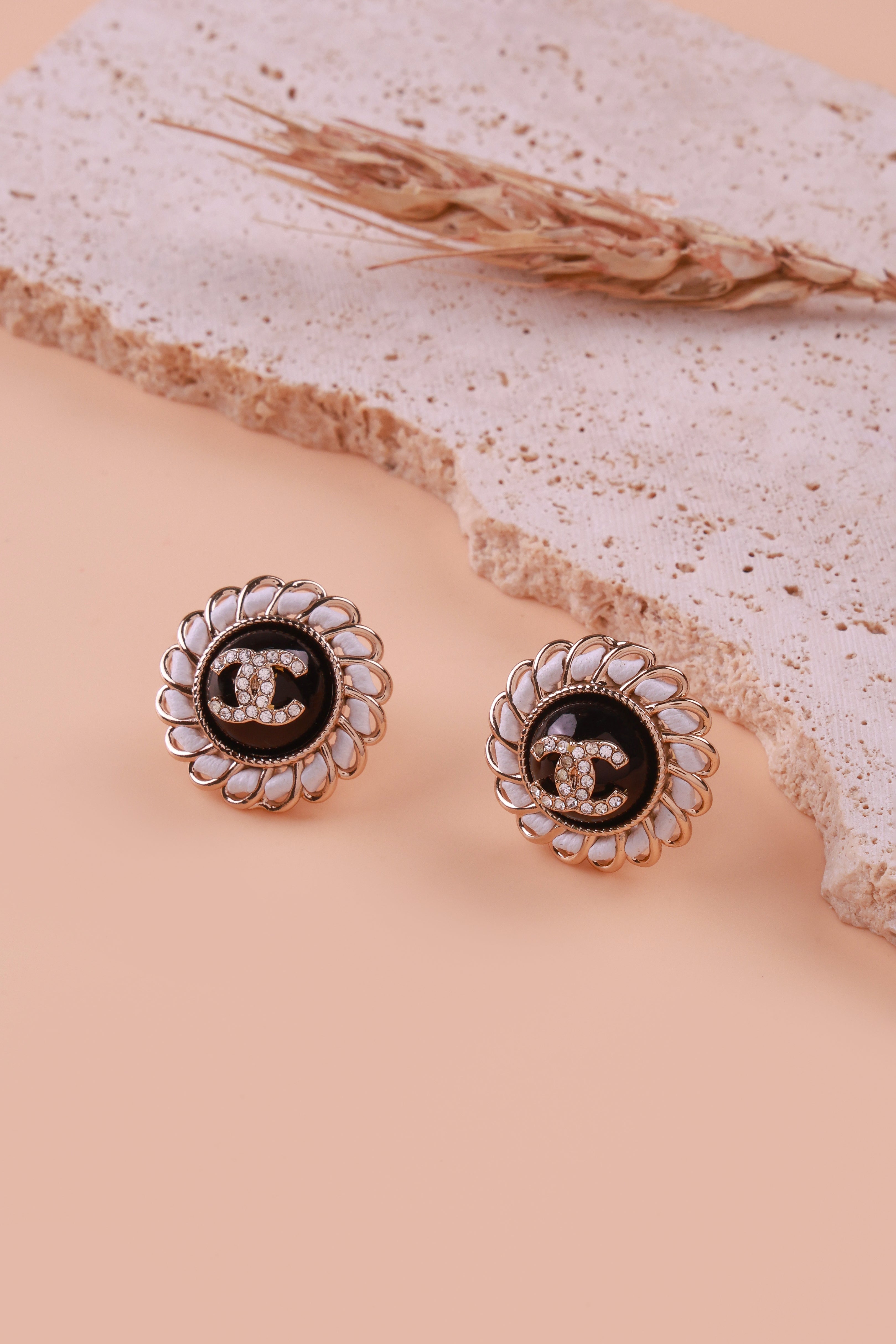 Orabelle Black Shanel Studs