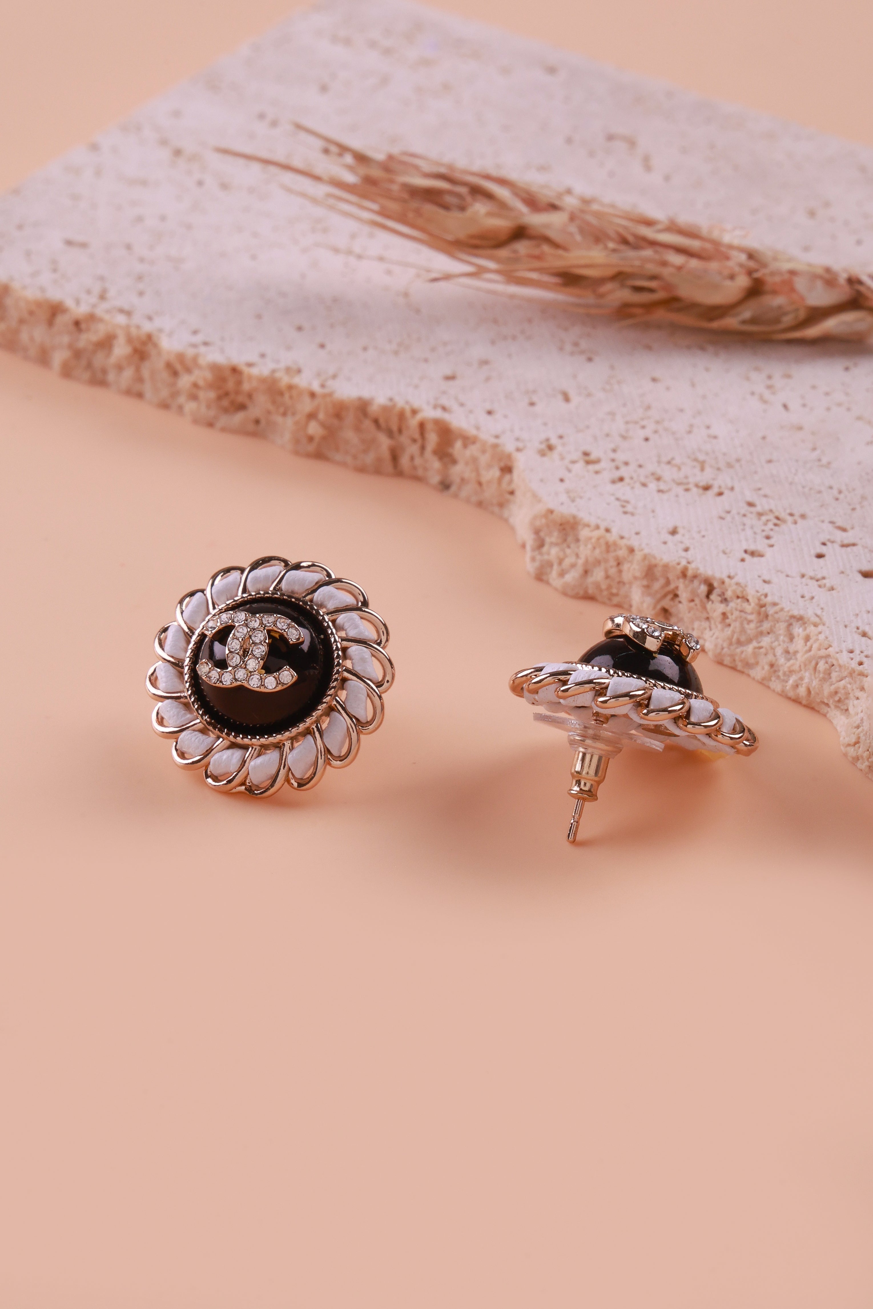 Orabelle Black Shanel Studs