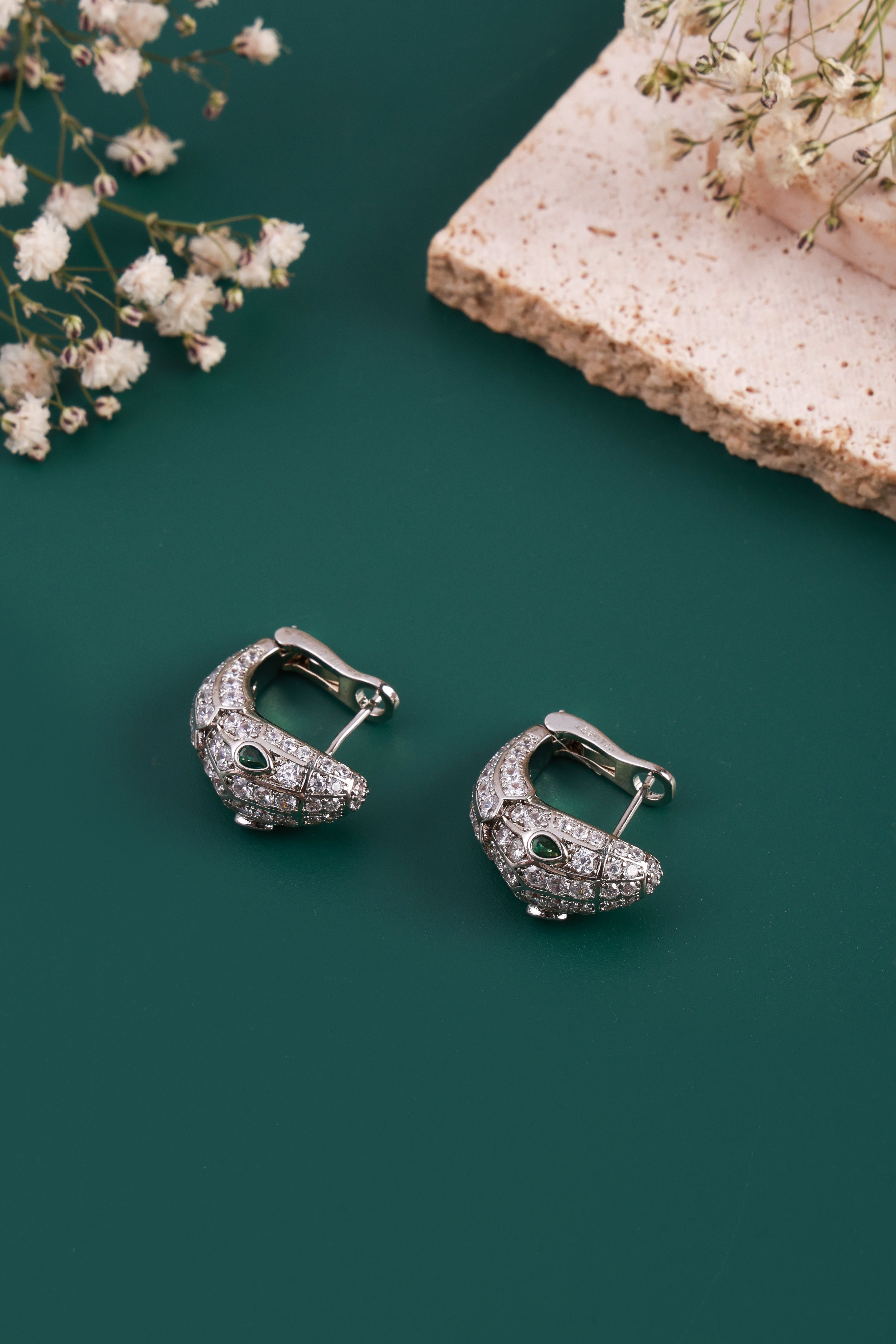Silver Sparkling Earrings