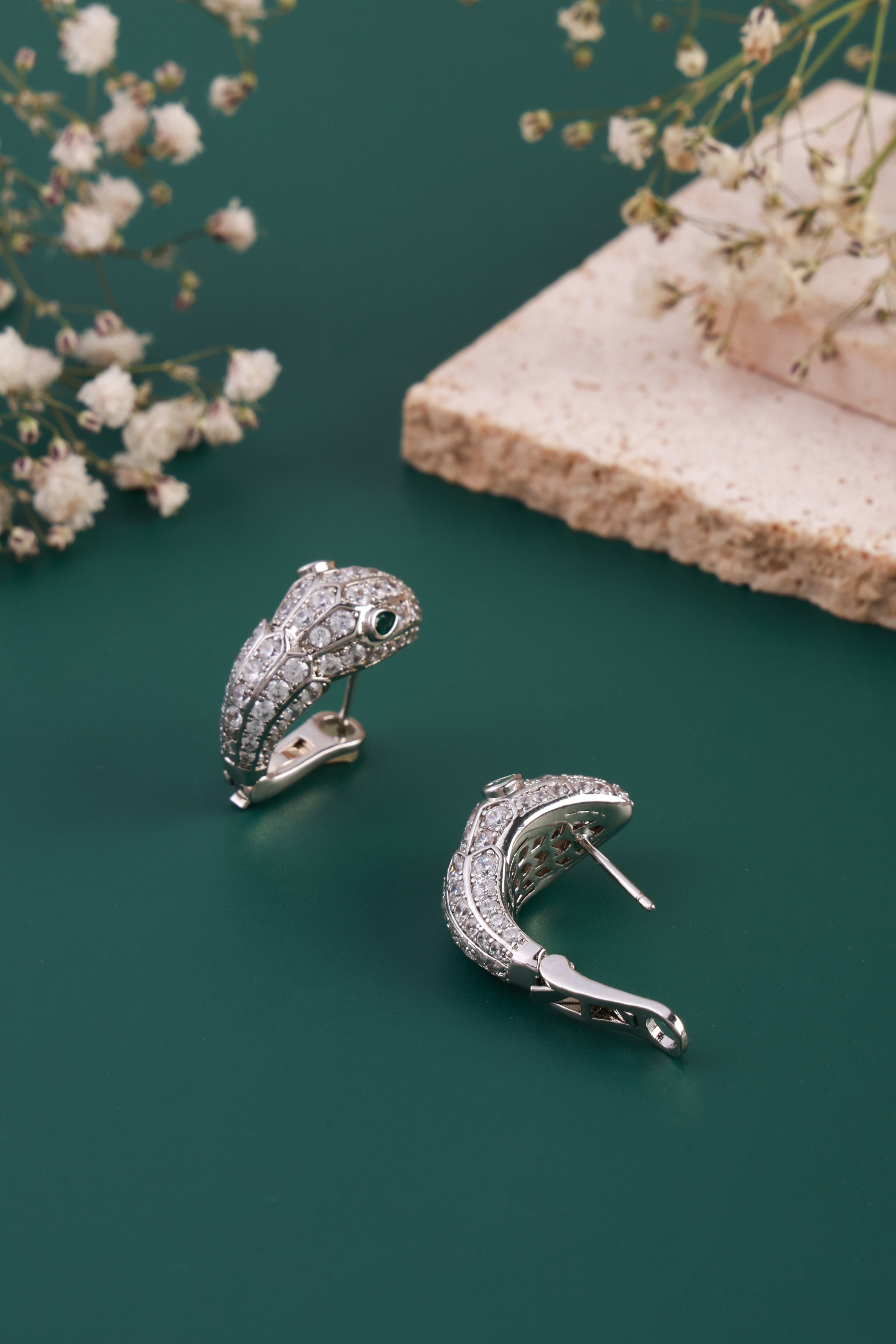 Silver Sparkling Earrings