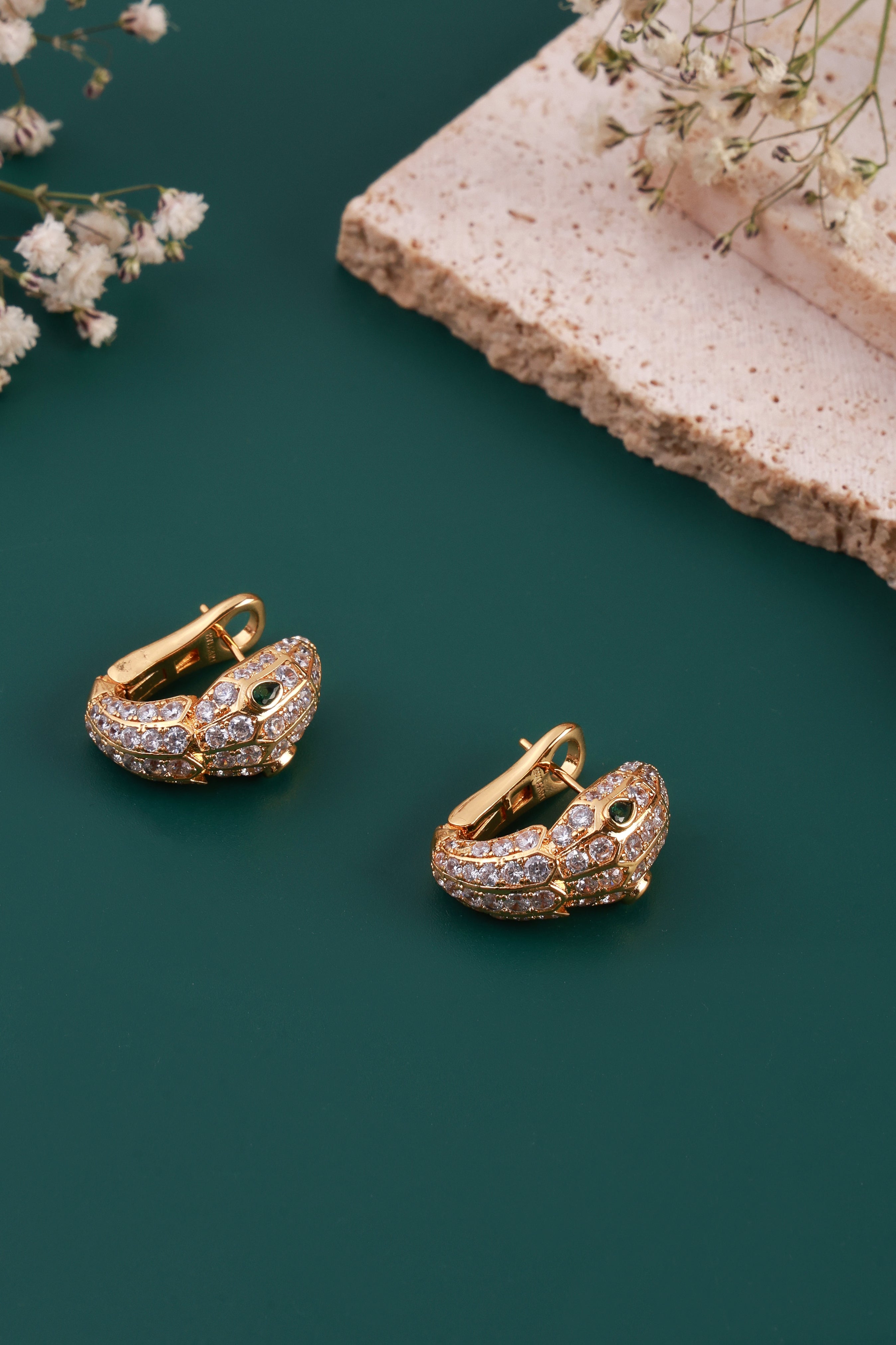 Gold Sparkling Earrings