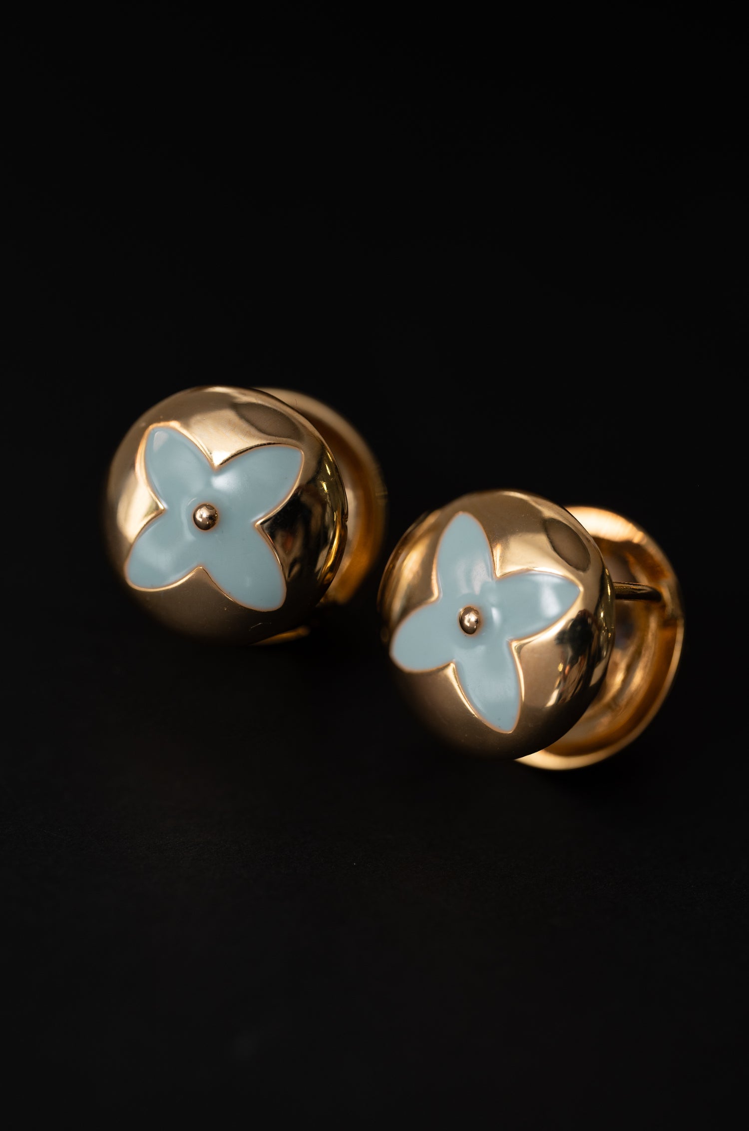 Sky Blue Floral Elvy Studs