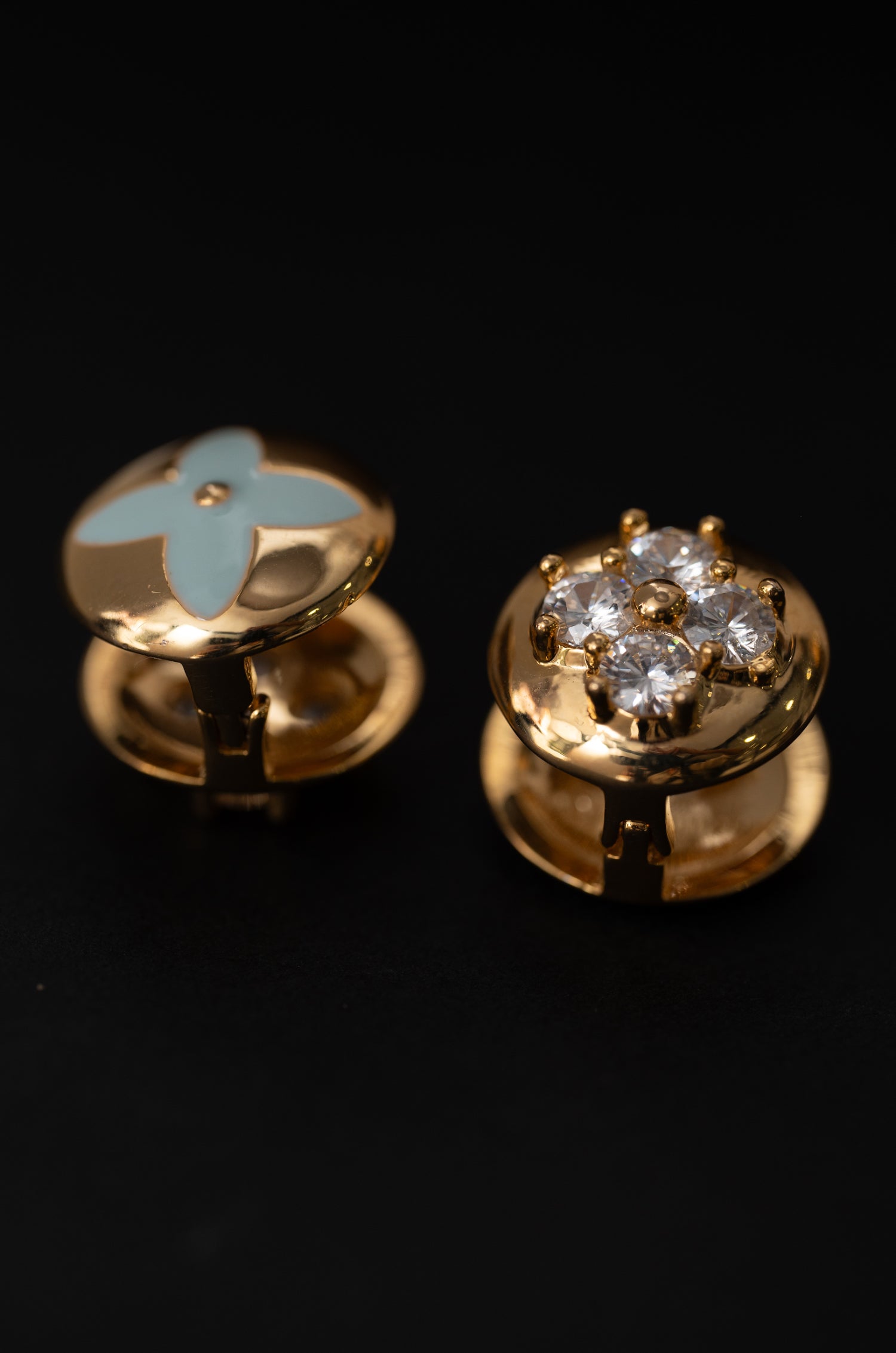 Sky Blue Floral Elvy Studs