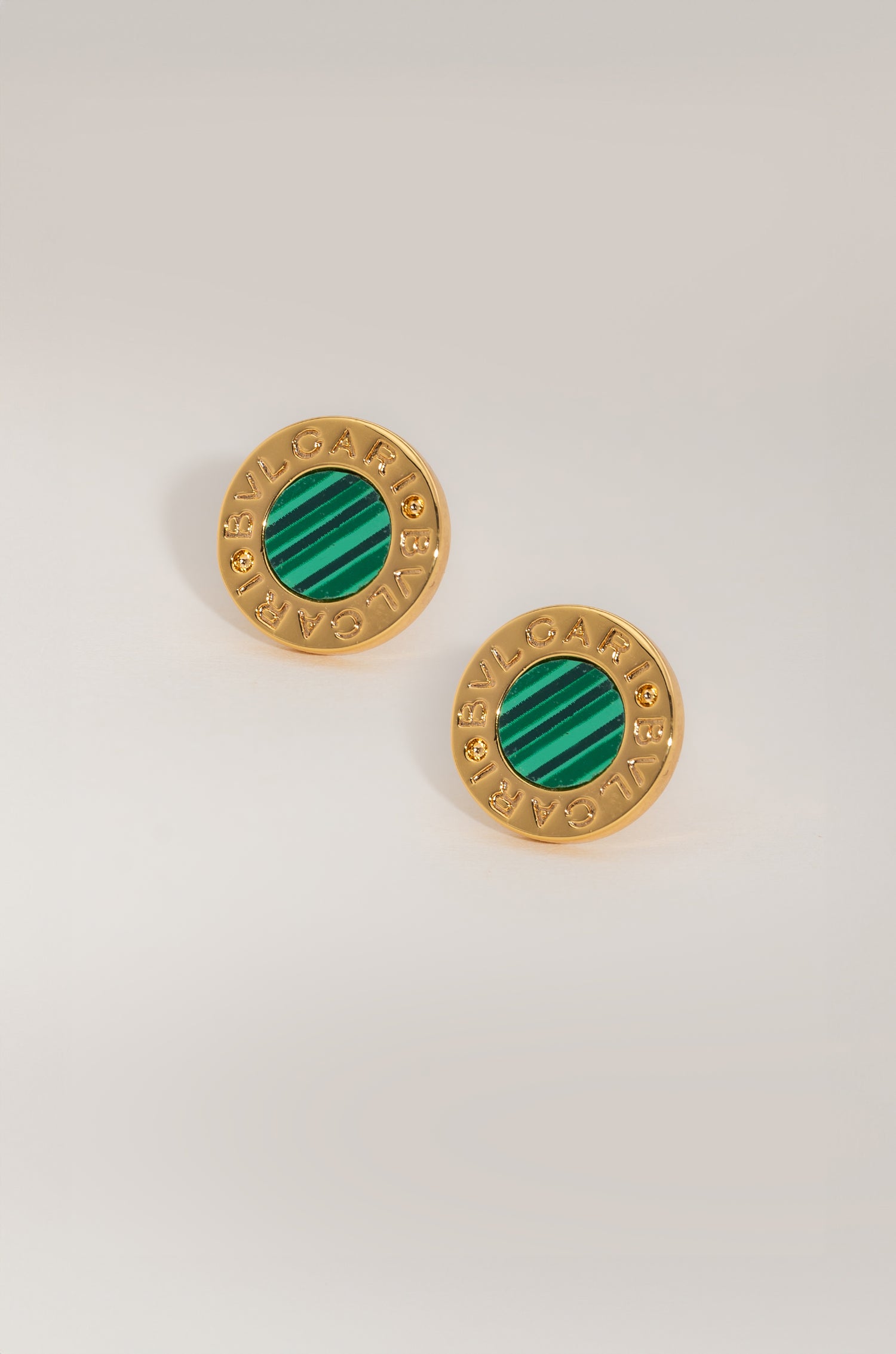 Green Round Bulgaree Studs