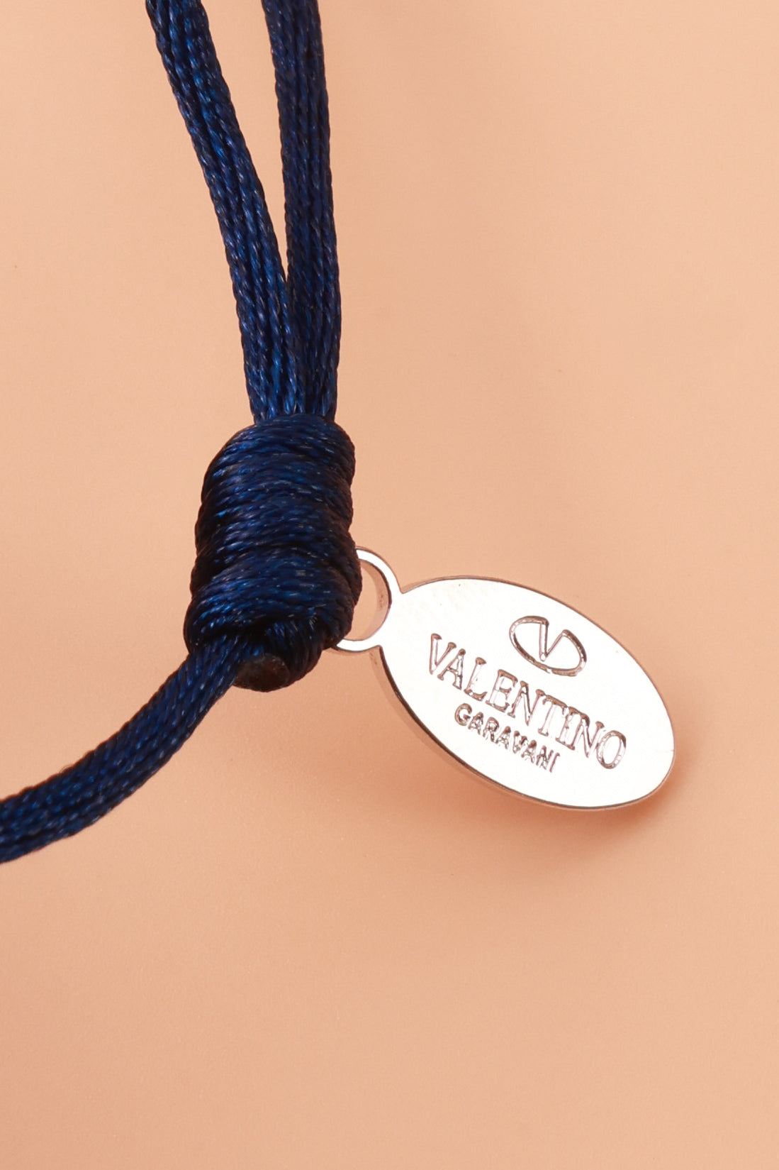 Cotton Silk Emblem Valentine Blue Bracelet