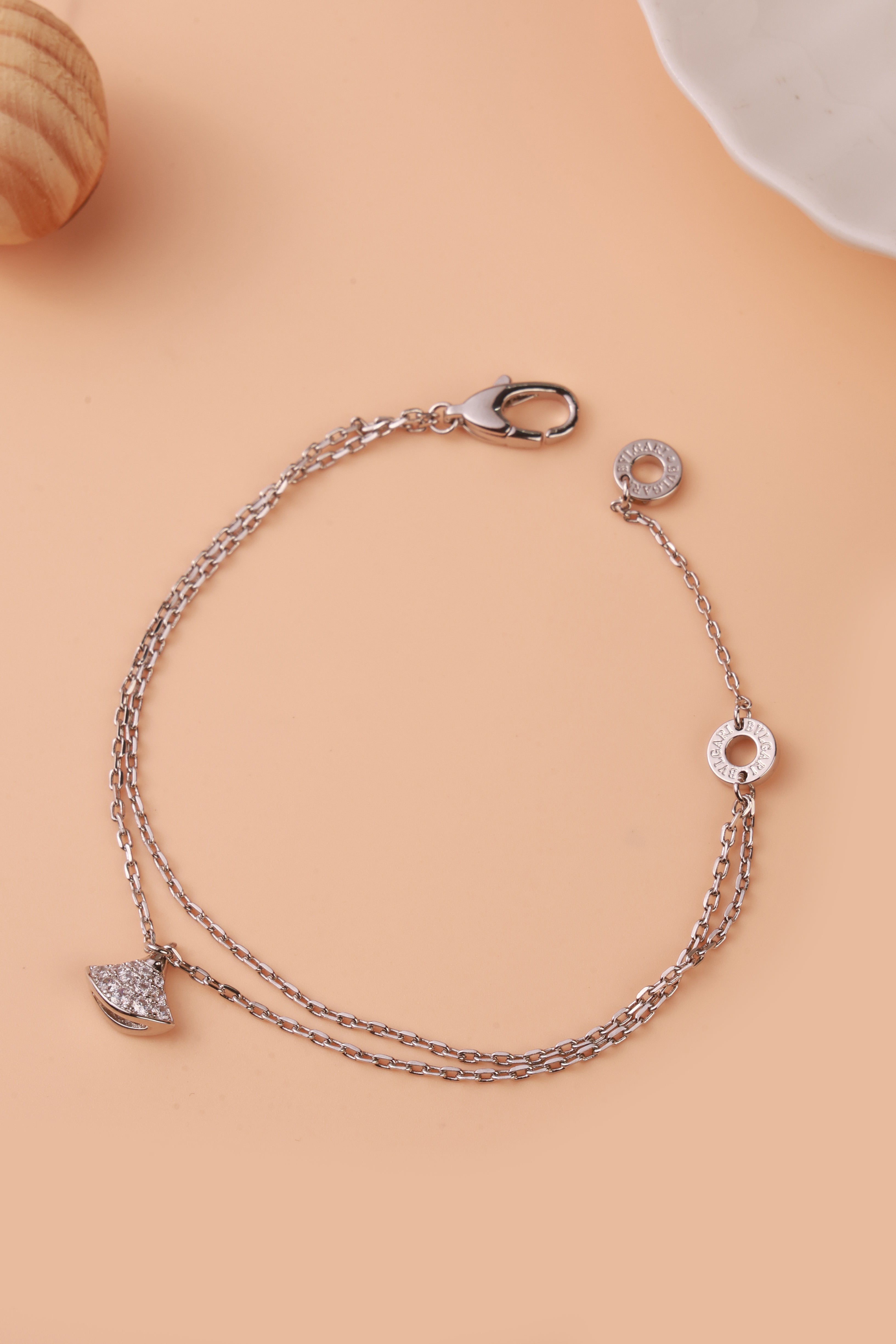 Silver Noir Bulgaree Bracelet