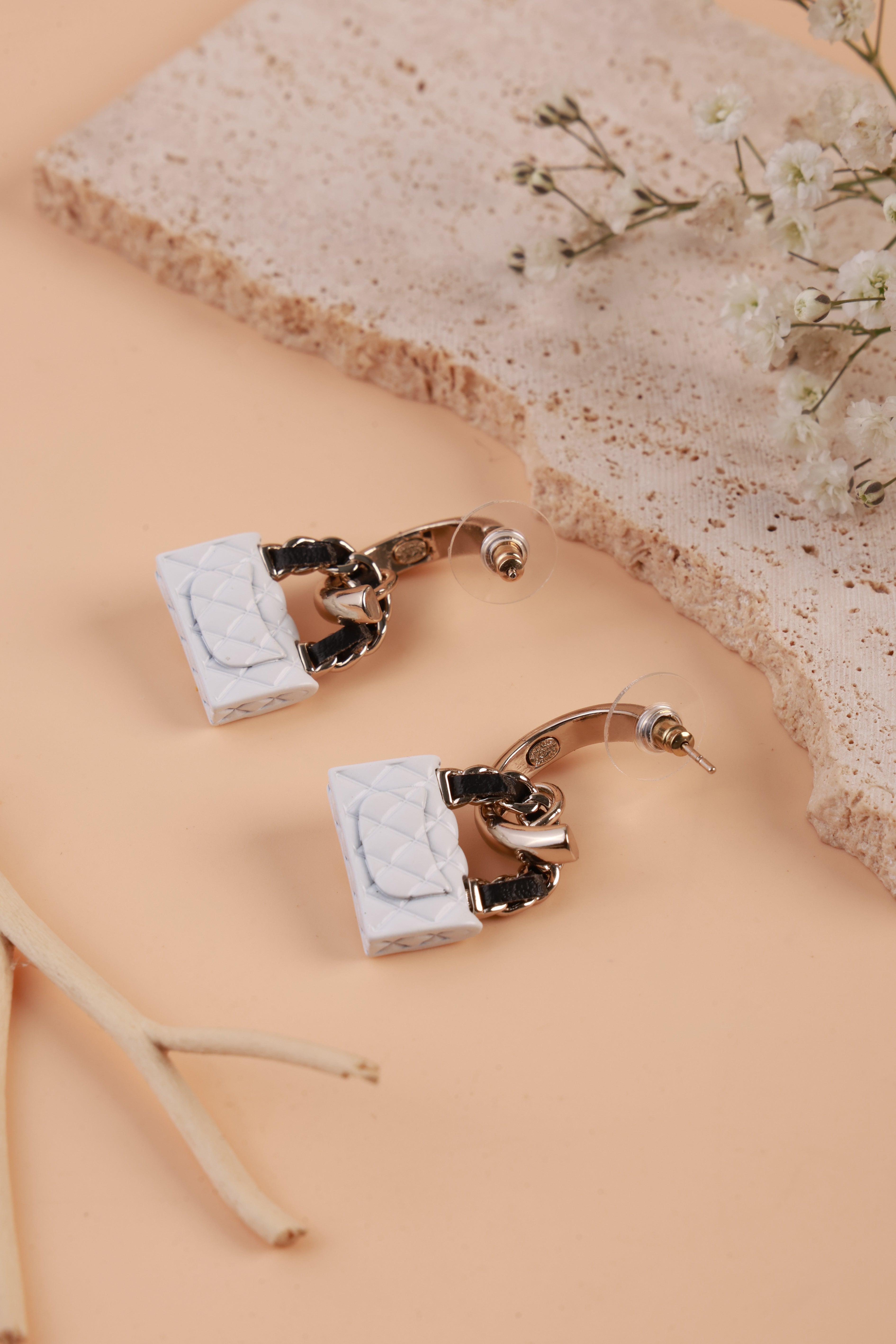 Obsidian Lock Earrings