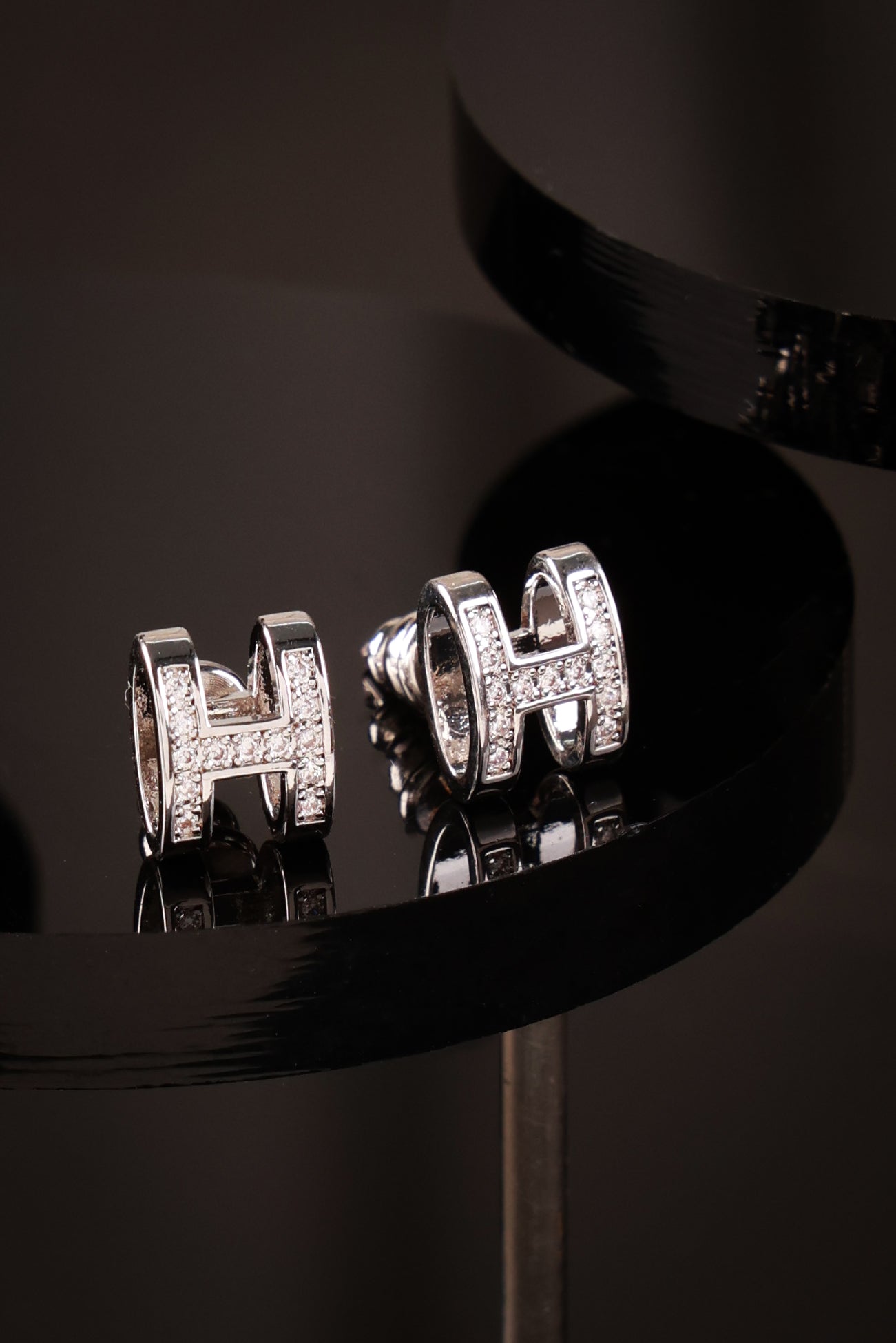 Silver Barrel Luxe Hermie Studs