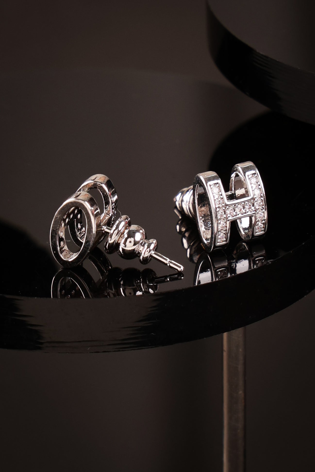 Silver Barrel Luxe Hermie Studs