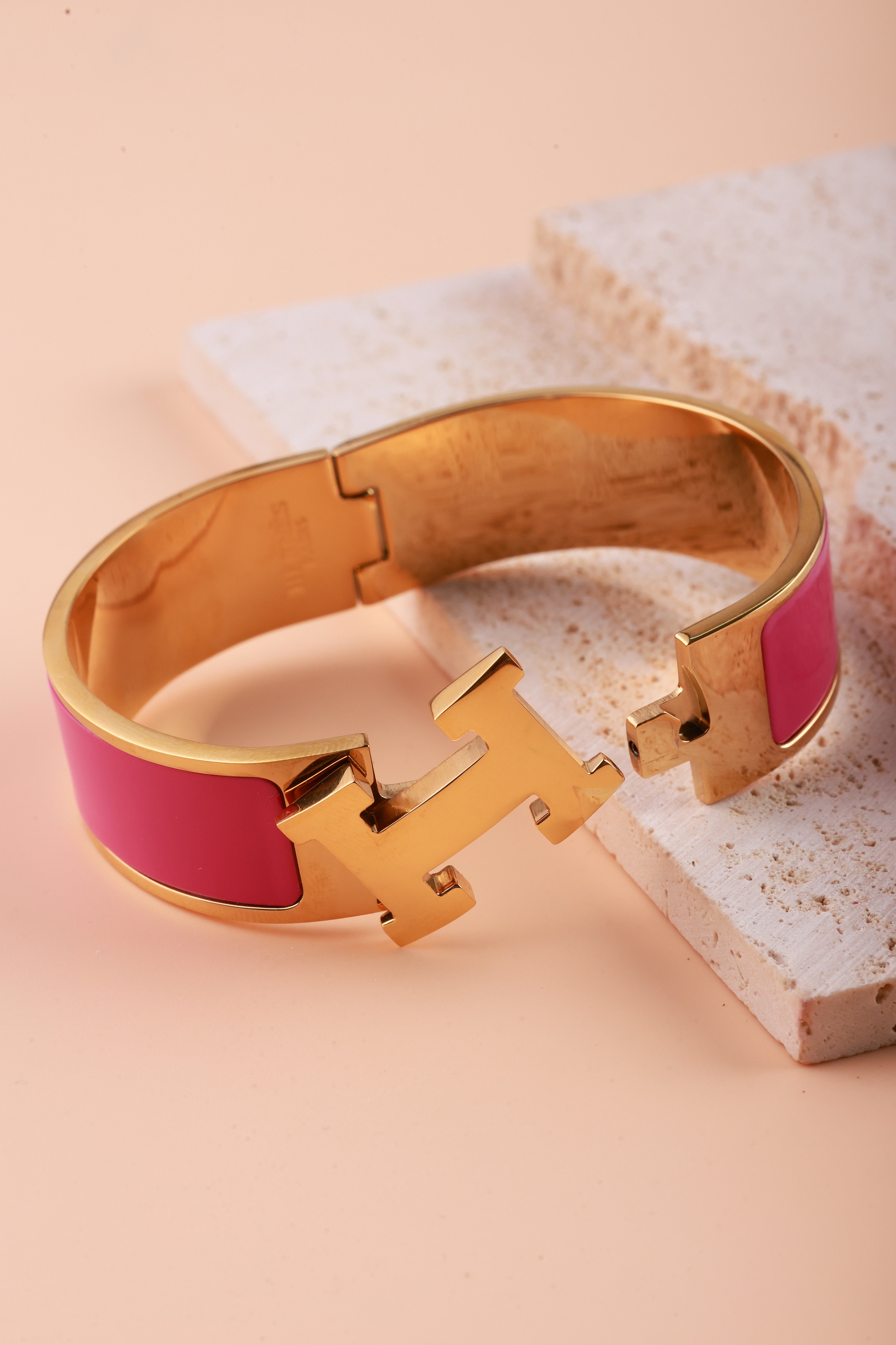Obsidian Pink Hermie Bracelet