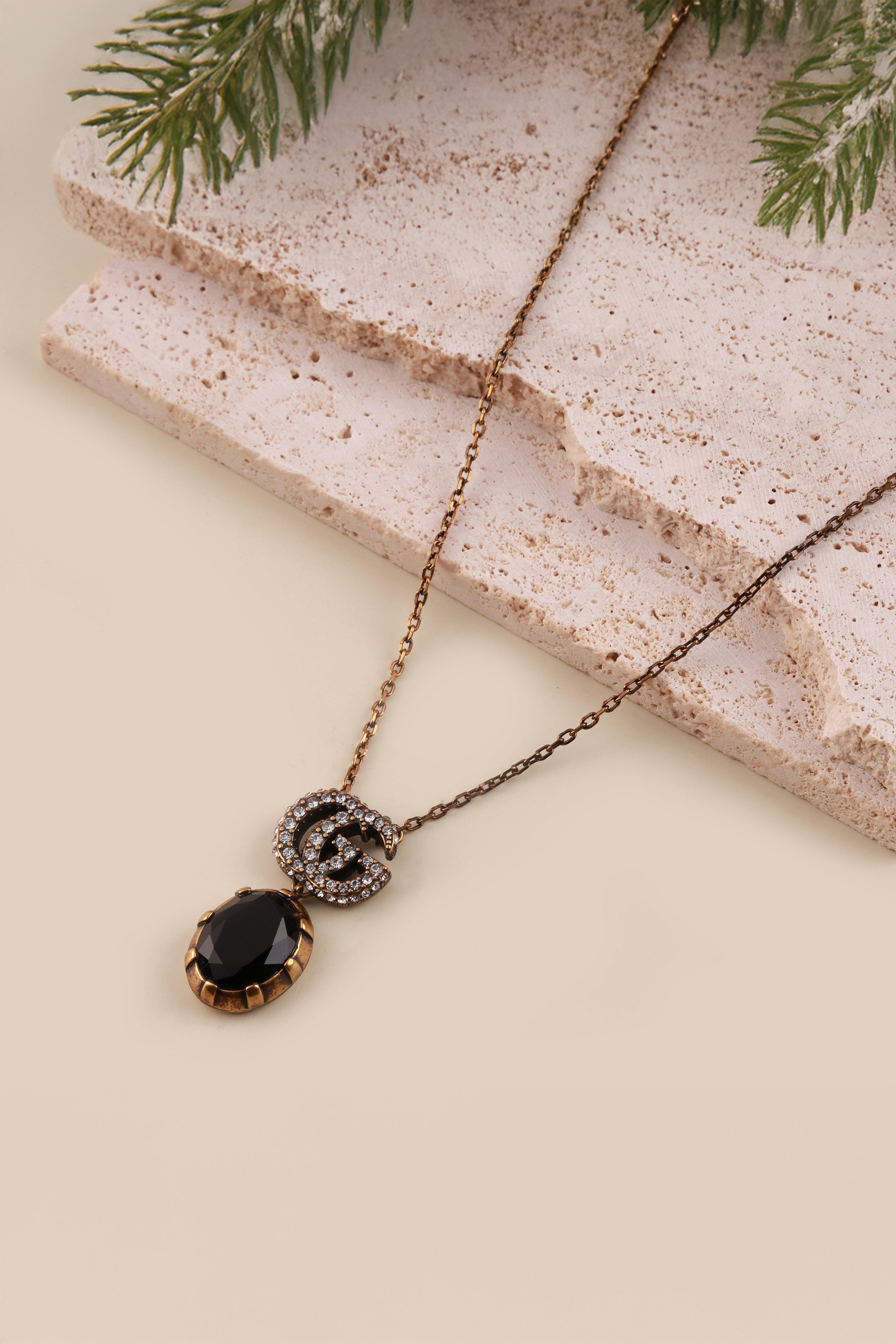 Earthstone Charm Guchi Neckchain