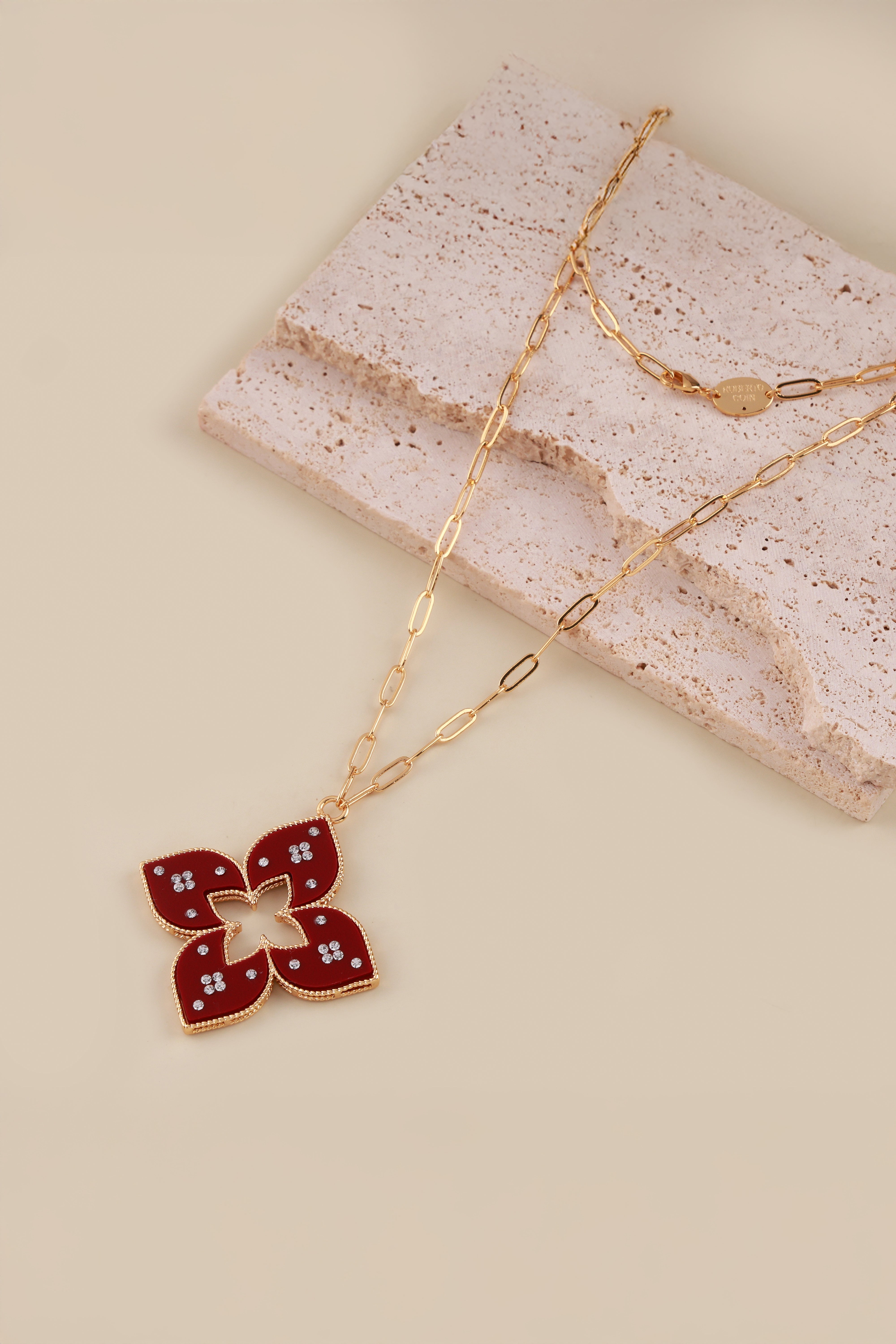 Golden Red Alberto Quain Neckchain