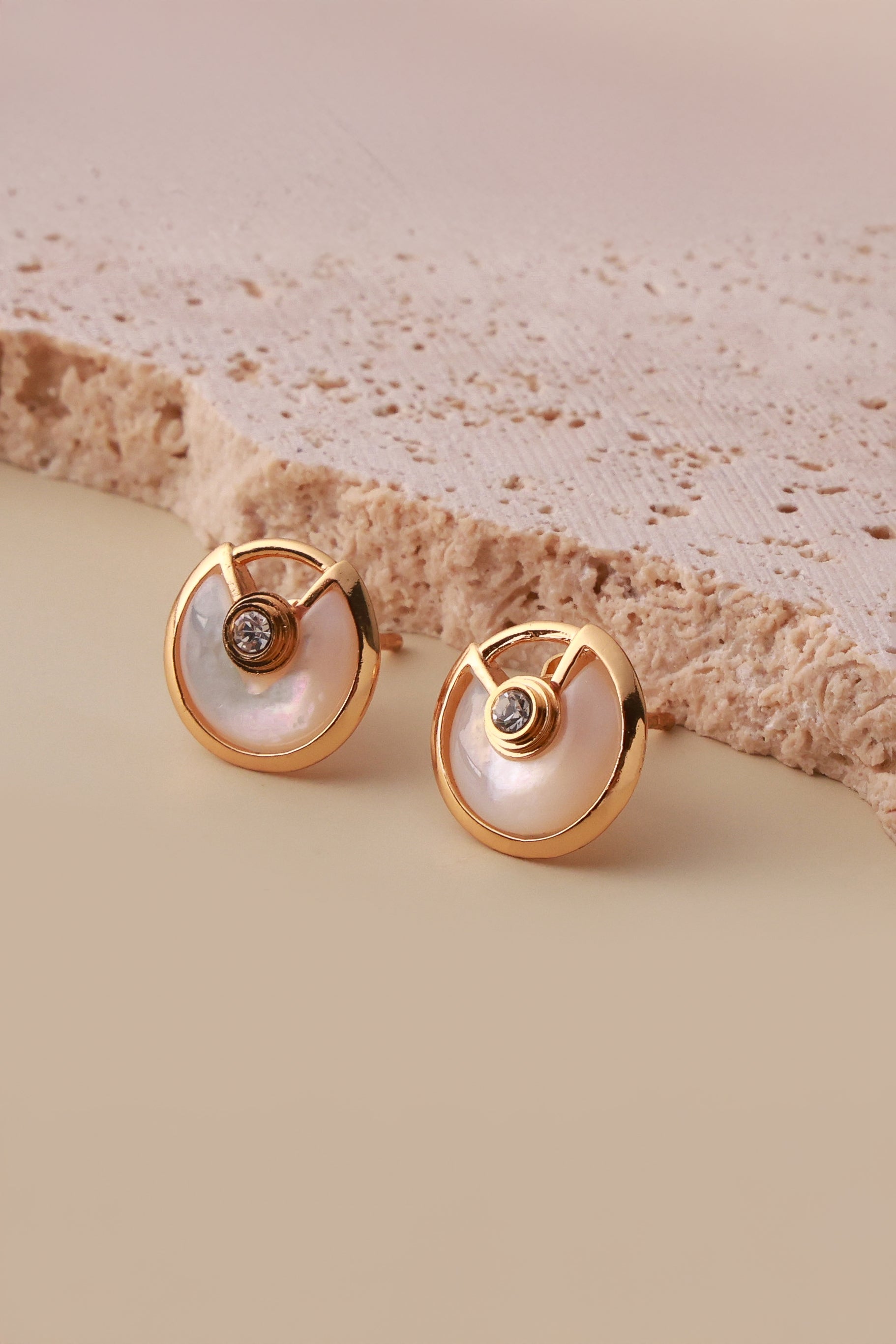 White Quarter Celone Studs