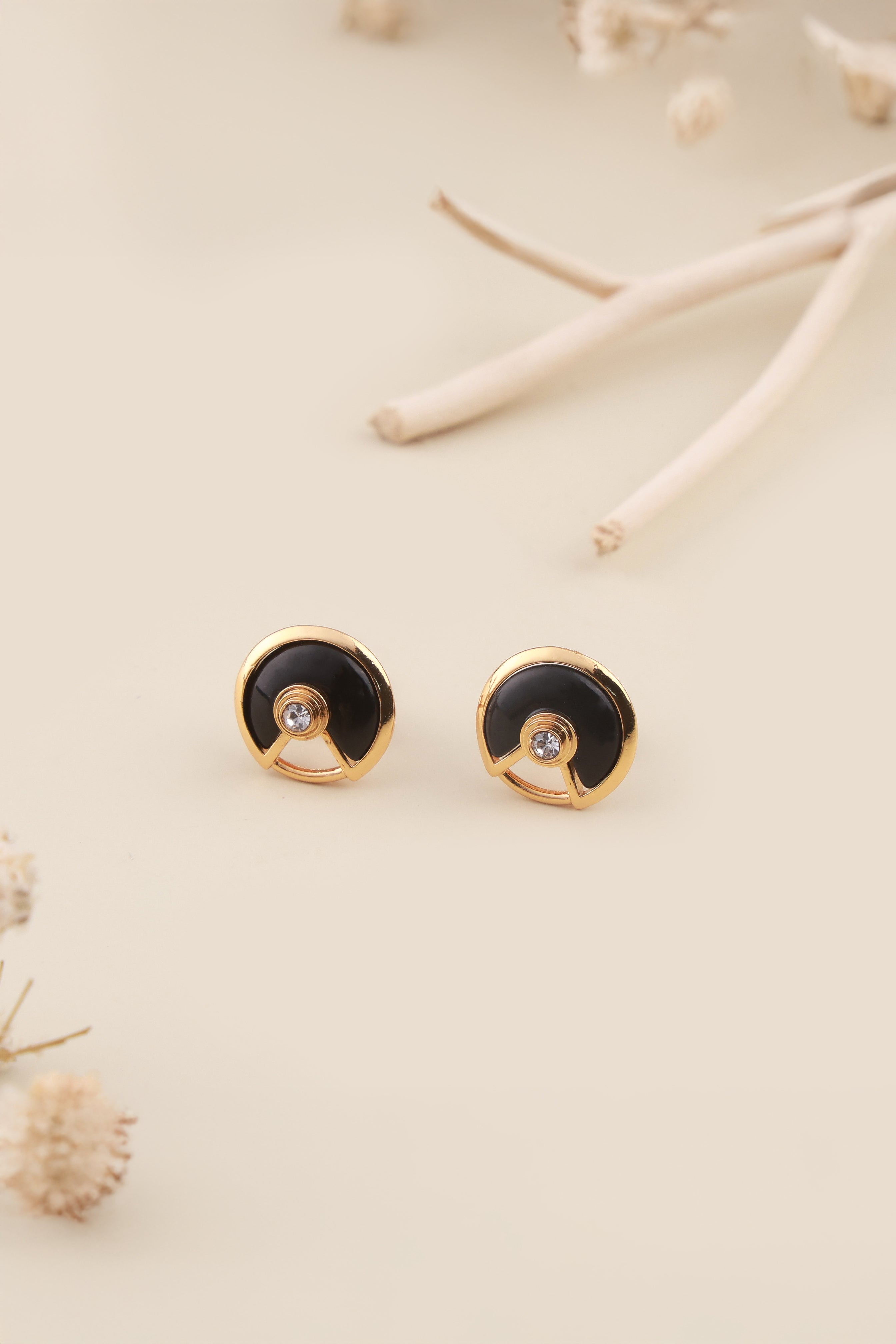 Black Quarter Celone Studs