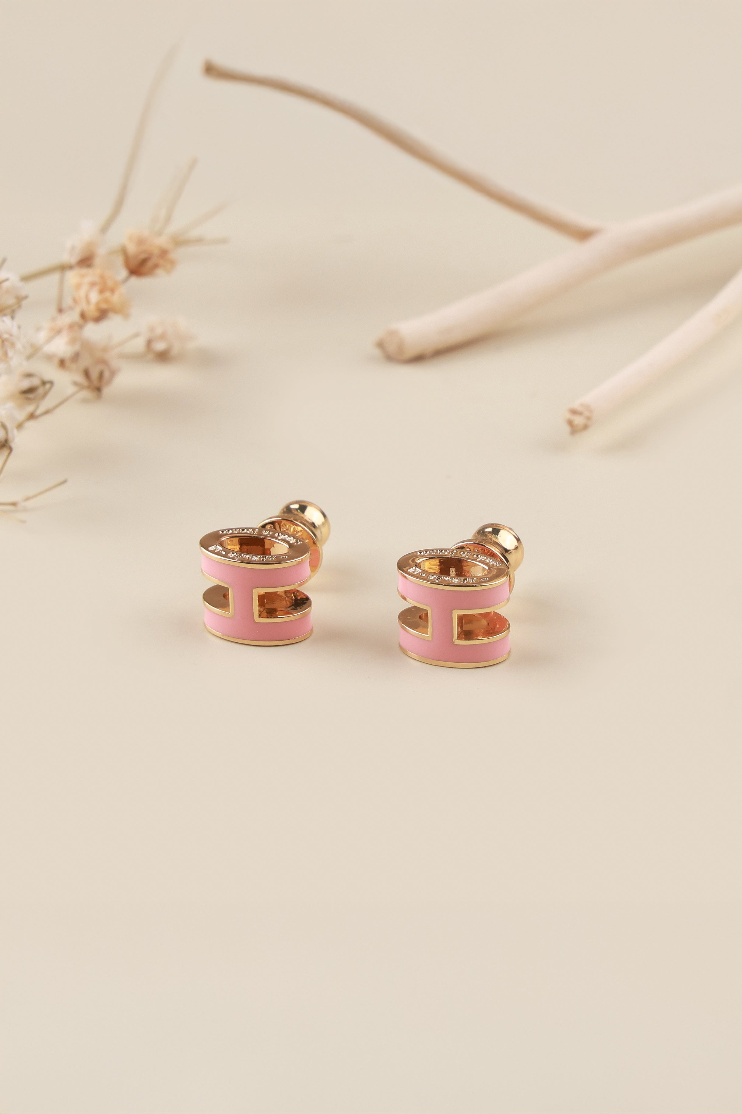 Pink Barrel Luxe Hermie Studs