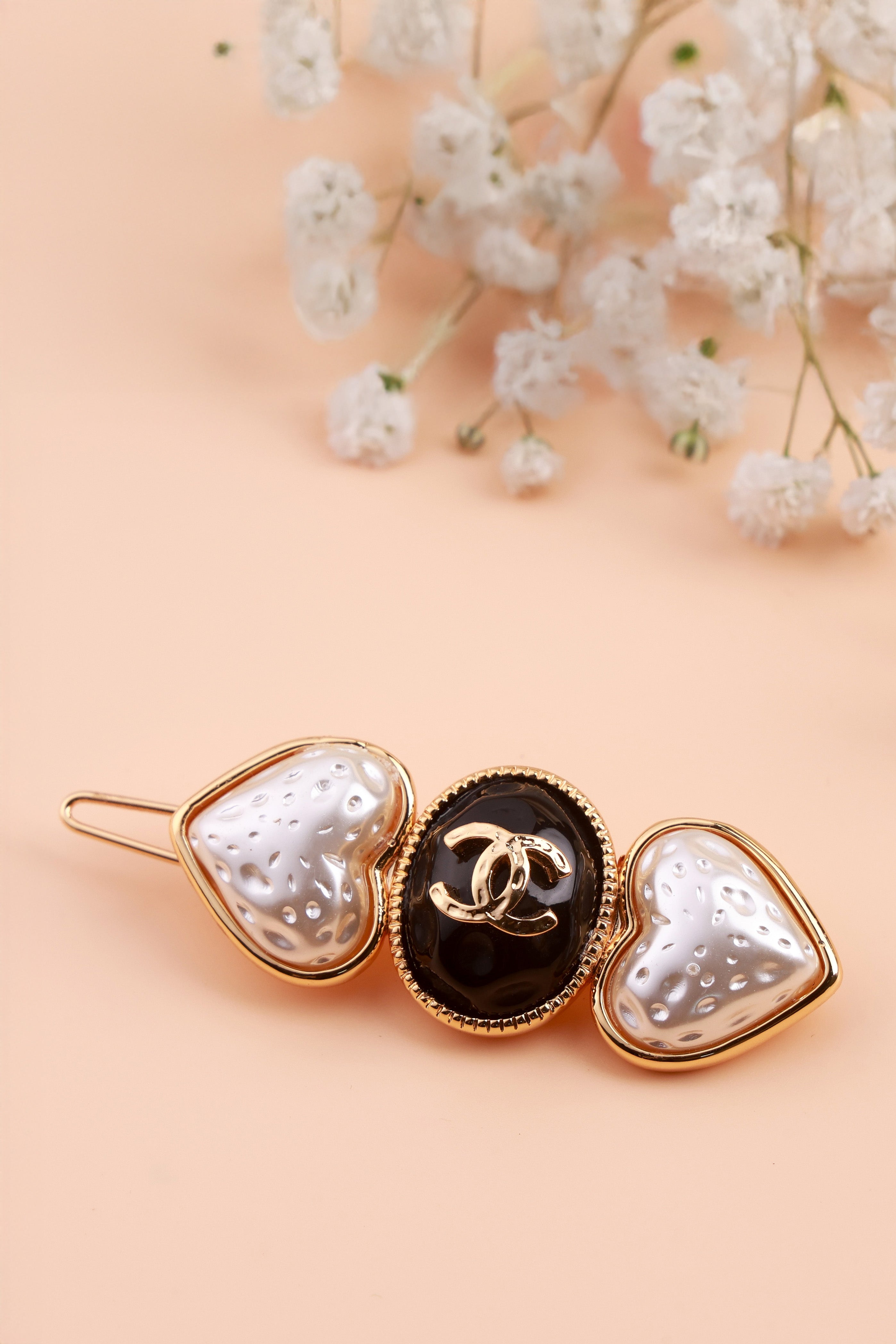 Duo Heart Shanel Hair Clip